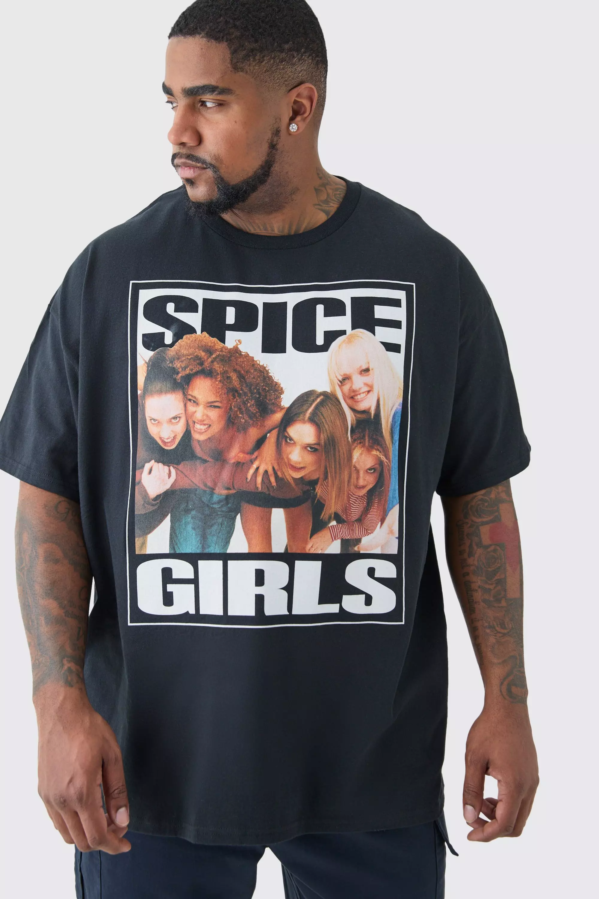 Plus Spice Girls T-shirt In Black Ecru