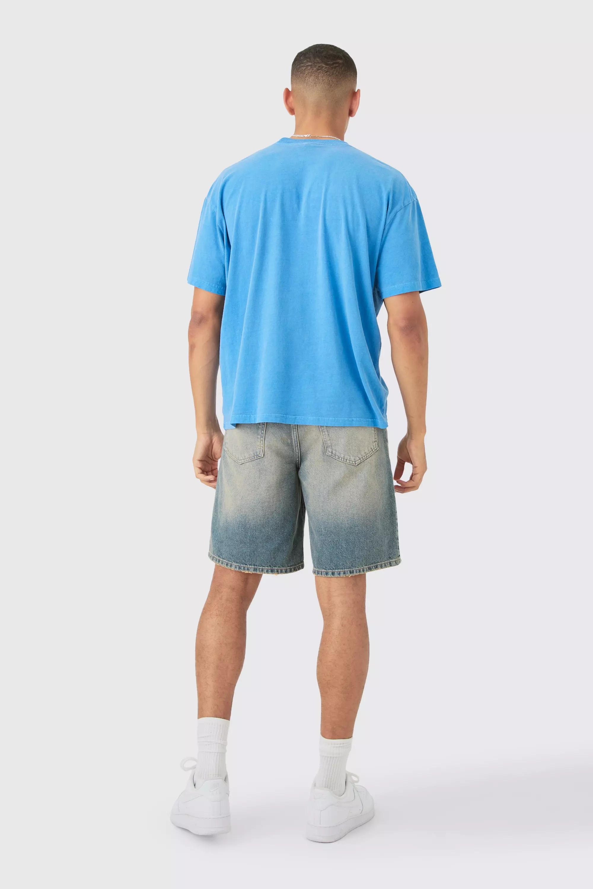 Blue Oversized Fast And Furious Wash License T-shirt alternative image