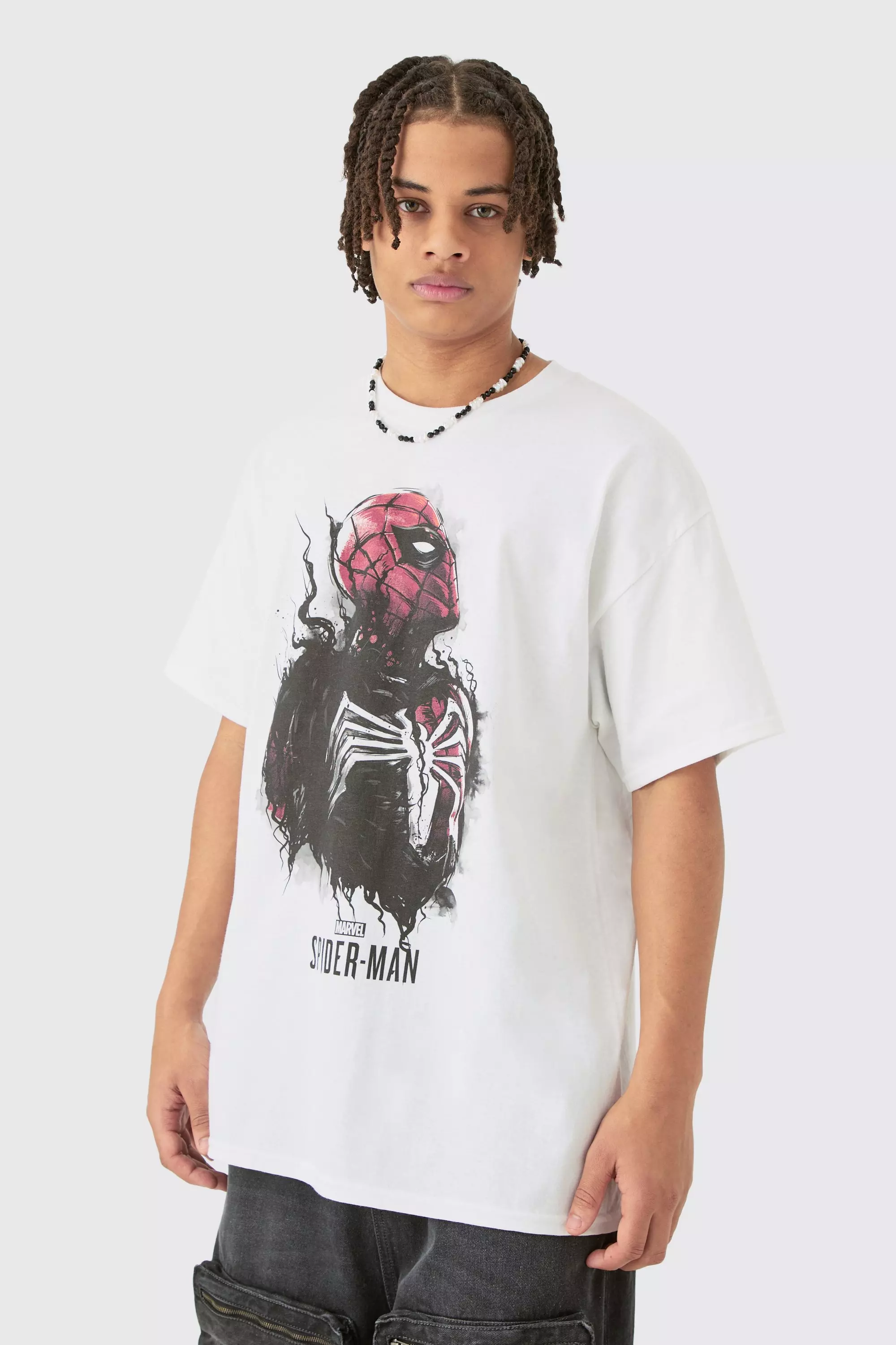 Oversized Spiderman Venom License T-shirt White