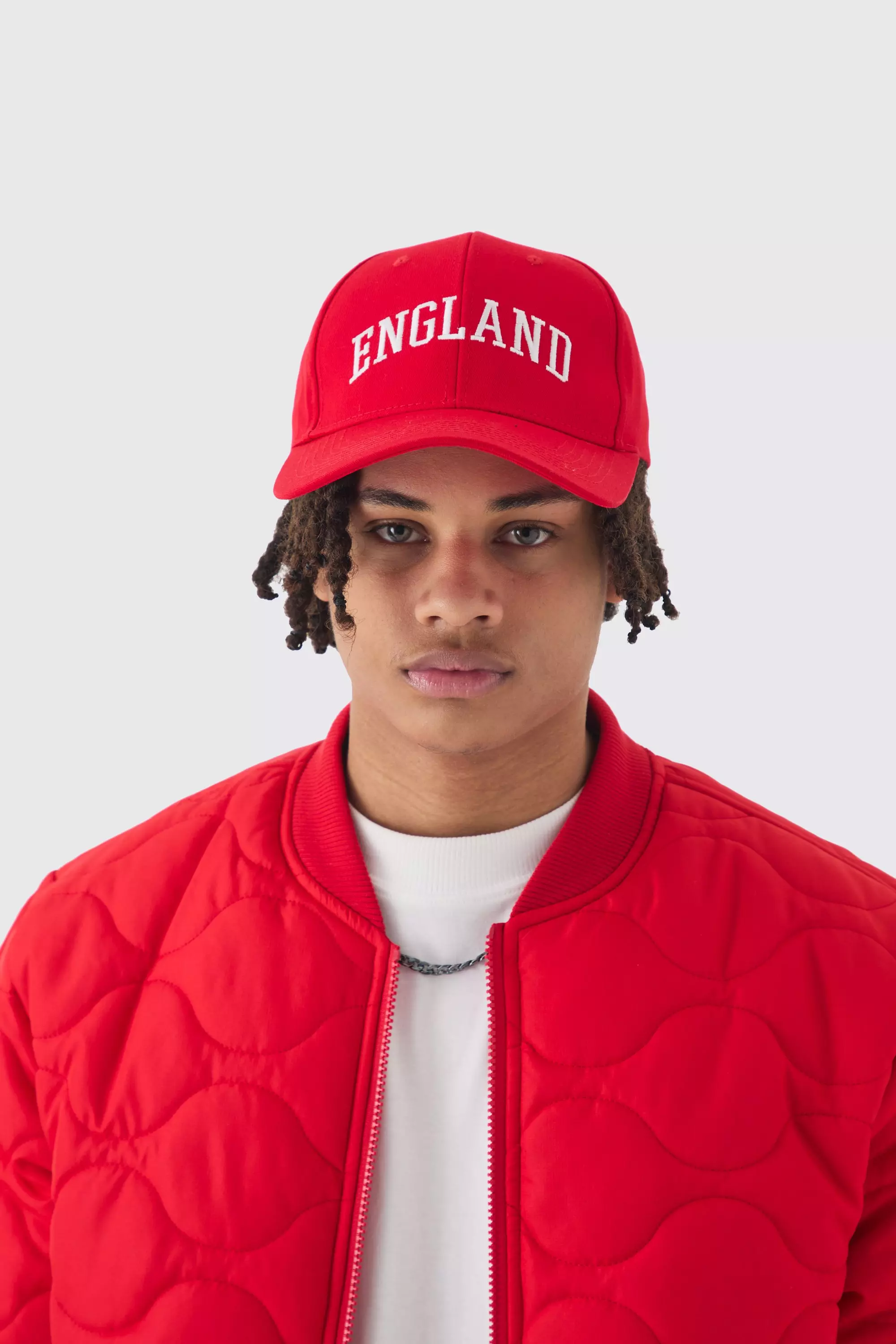 England Embroidered Cap In Red Red