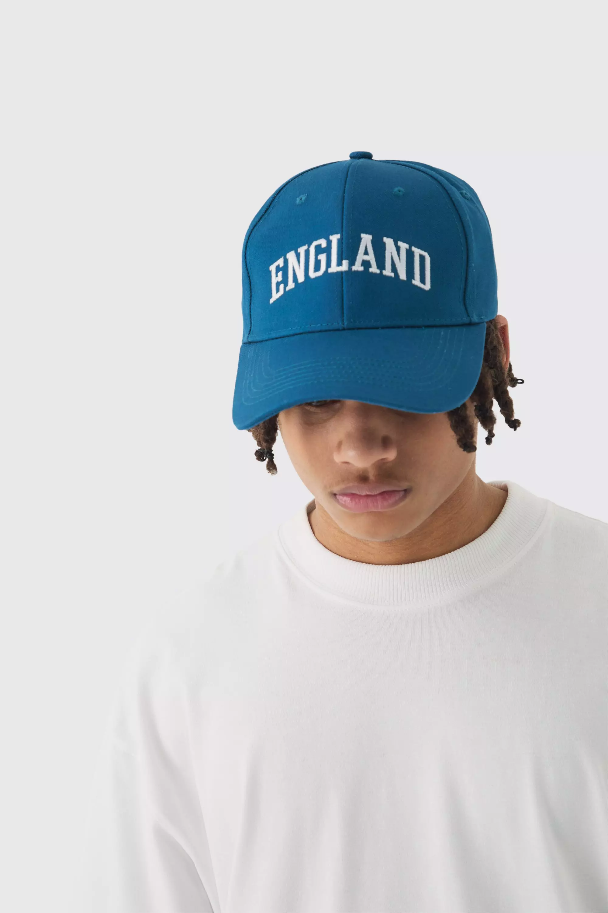 England Embroidered Cap In Blue Blue