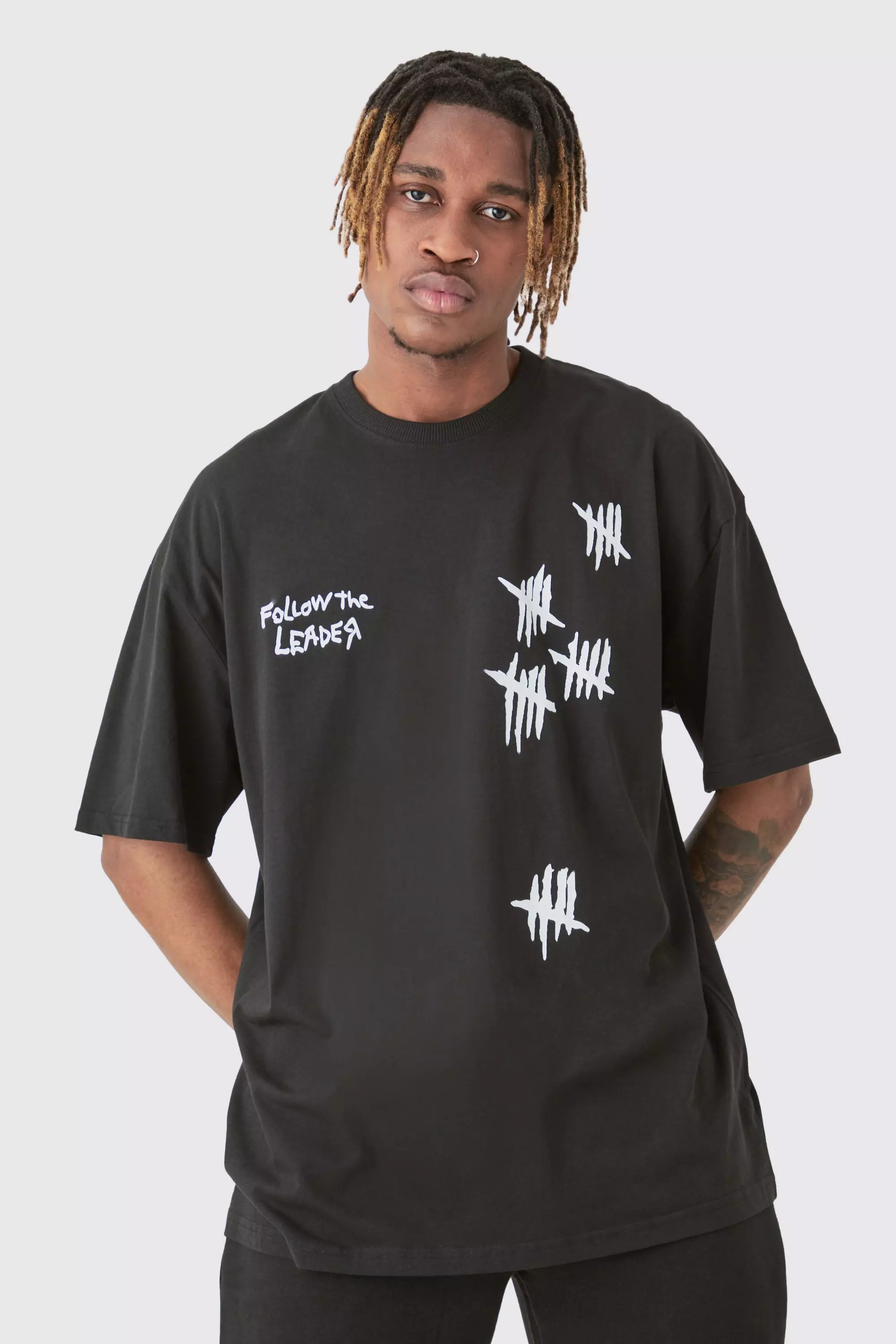 Tall Oversized Korn License T-shirt In Black alternative image