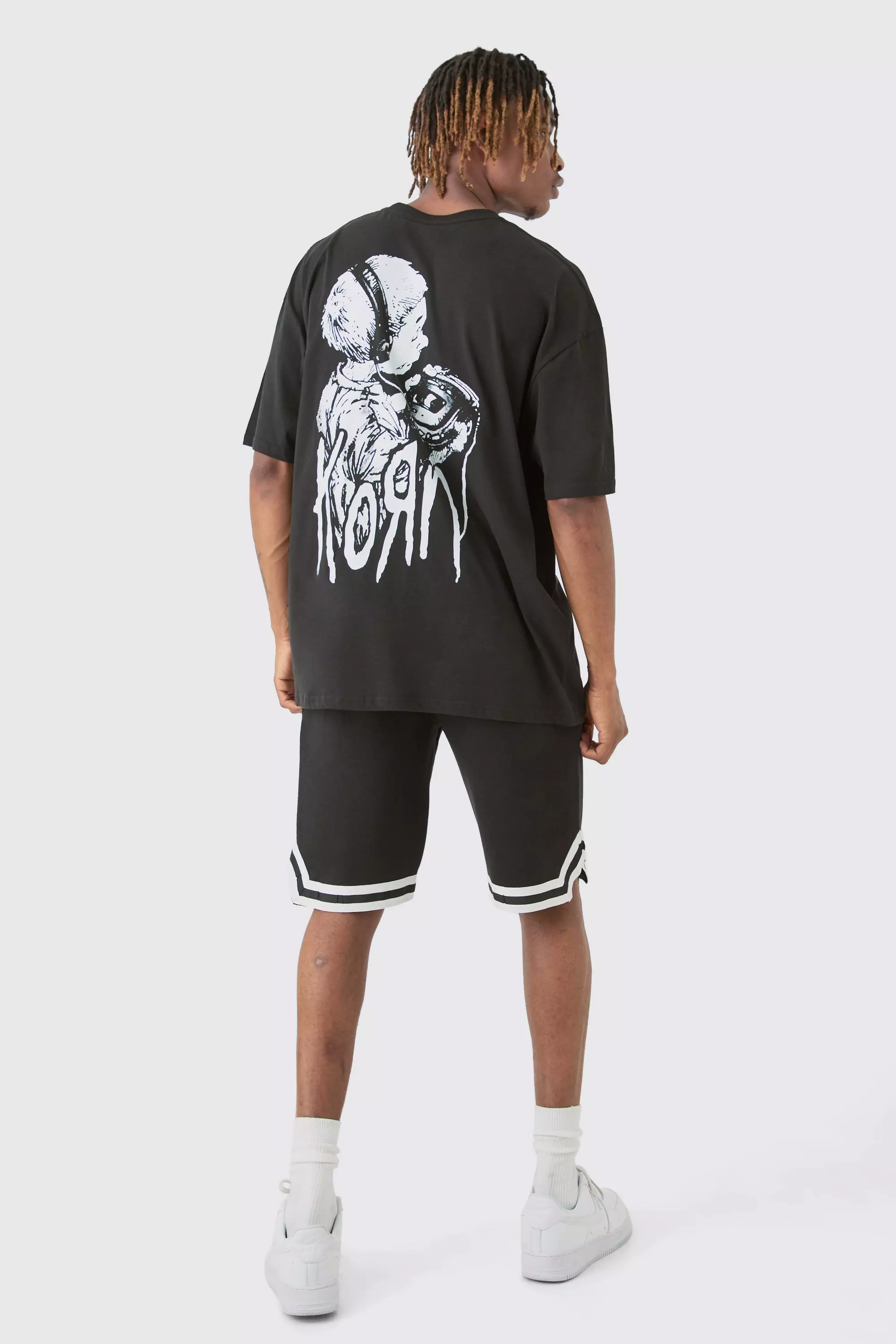 Tall Oversized Korn License T-shirt In Black alternative image