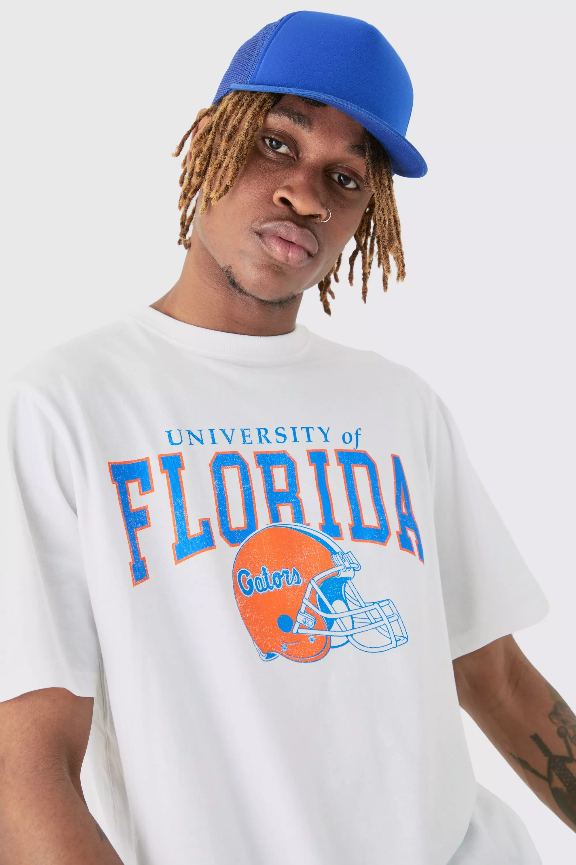 Tall Florida Varsity T-shirt In White White