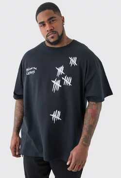 Plus Oversized Korn T-shirt In Black Black