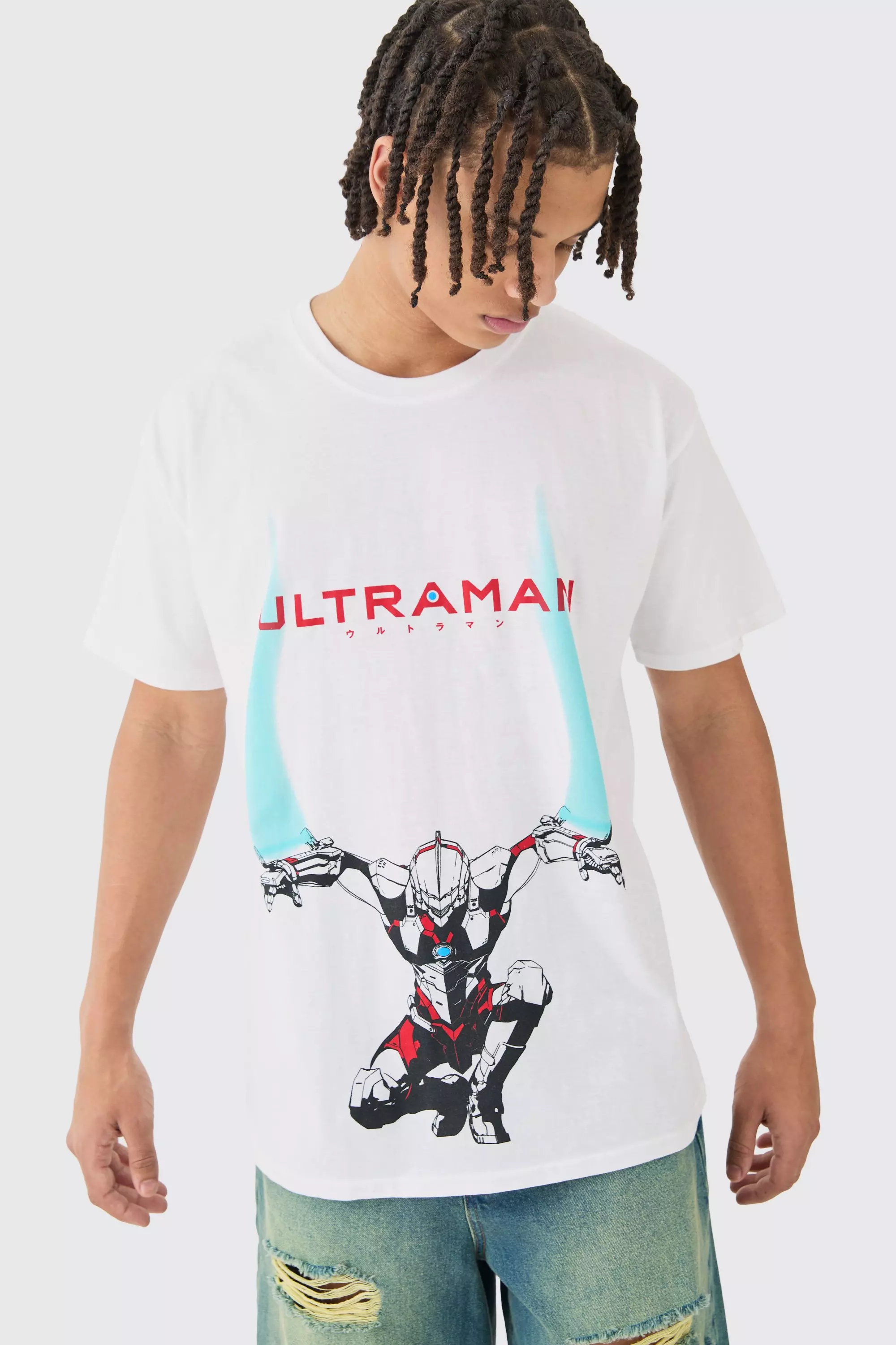 White Oversized Ultraman License T-shirt