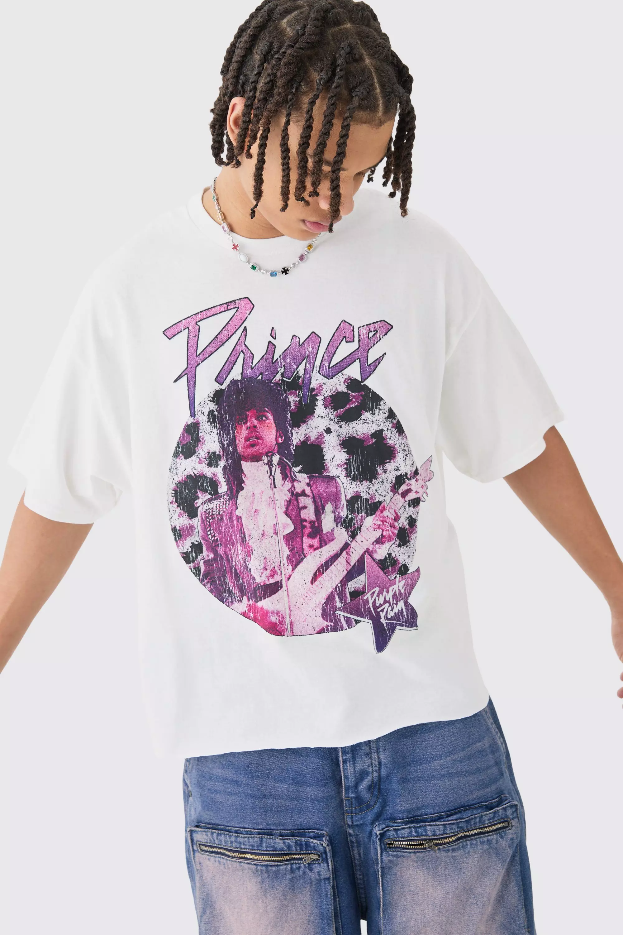 Oversized Prince Boxy License T-shirt White