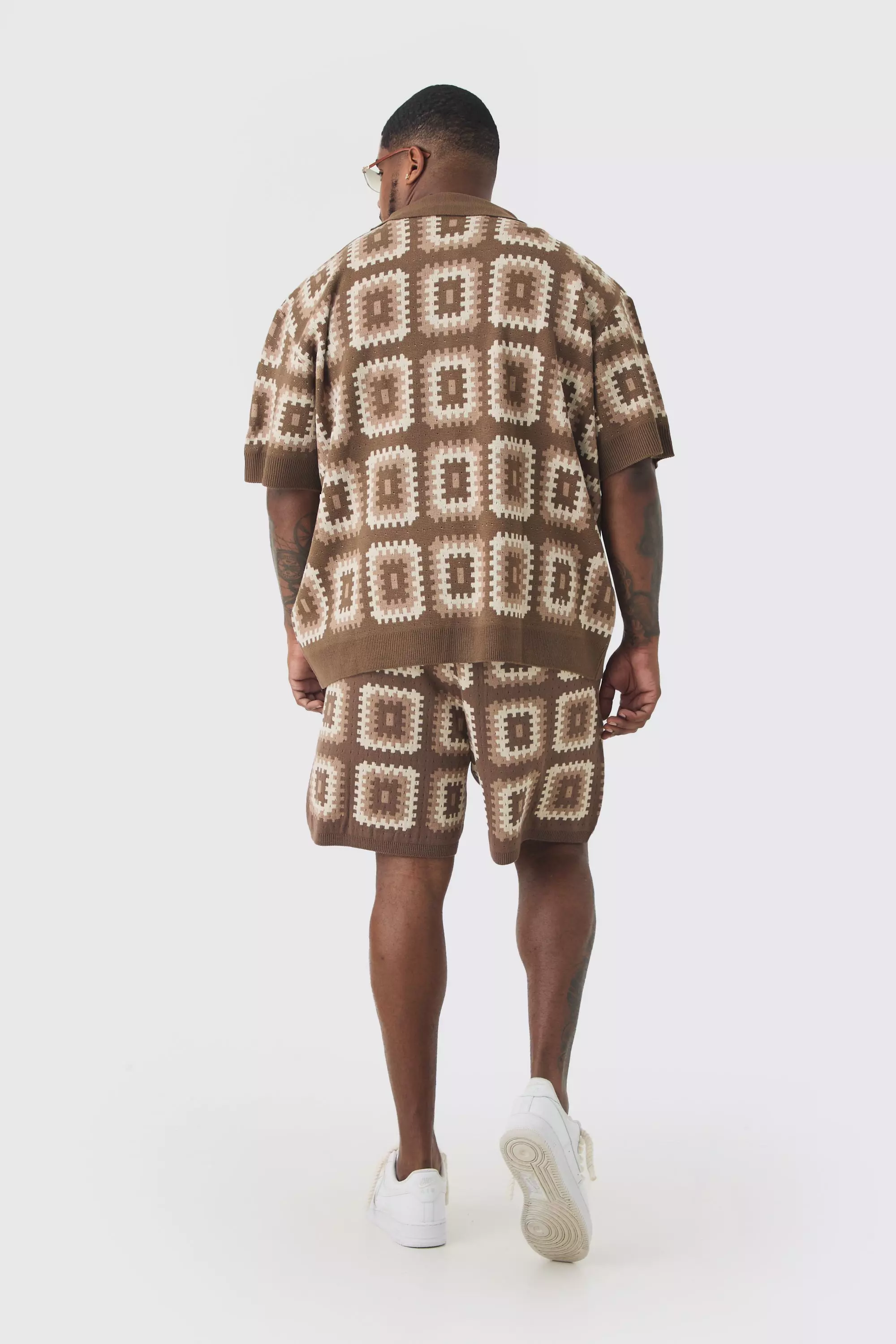 Plus gehäkeltes Oversize Hemd, Stone alternatives Bild