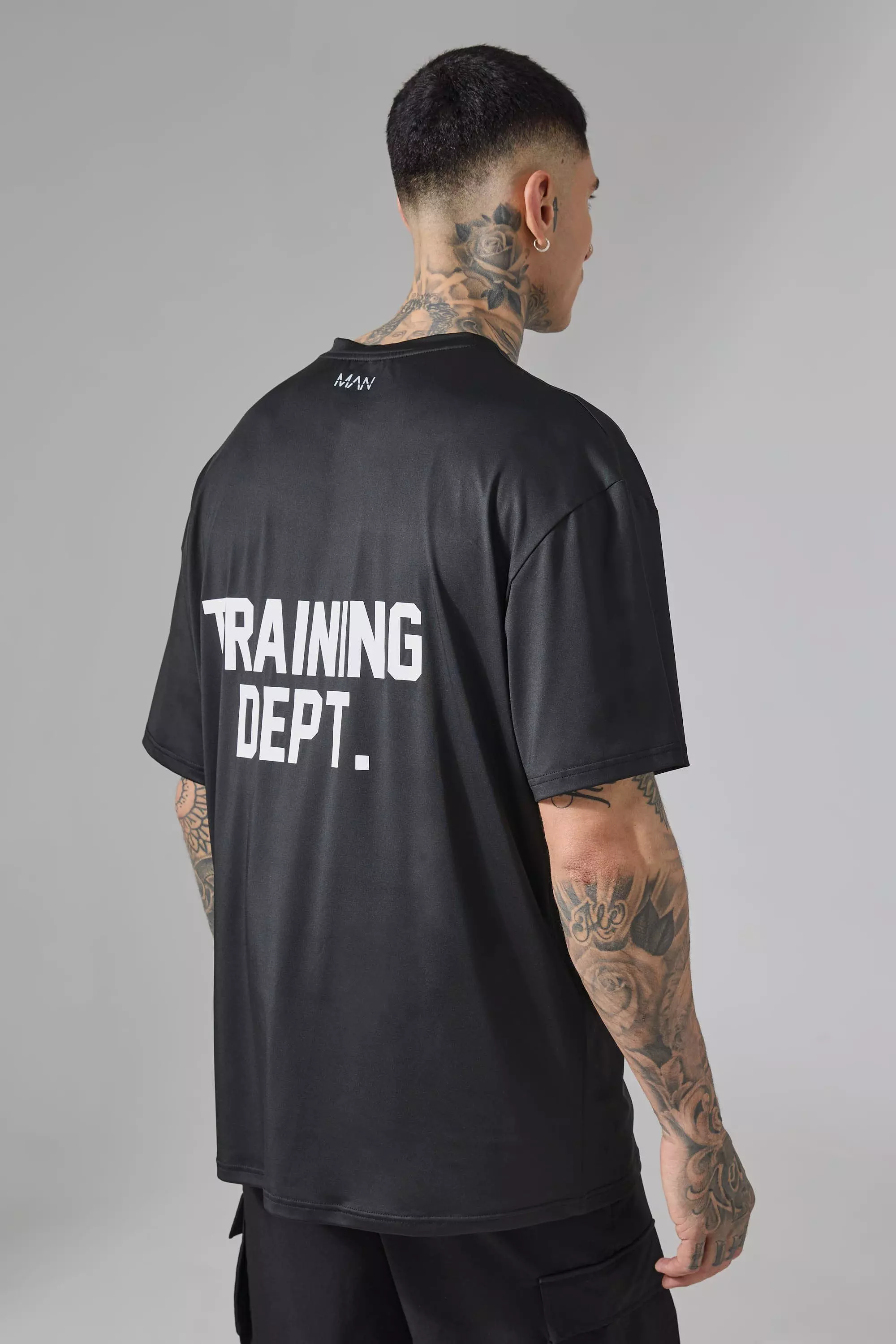 Tall Man Active Training Dept Performance Oversized T-Shirt Black