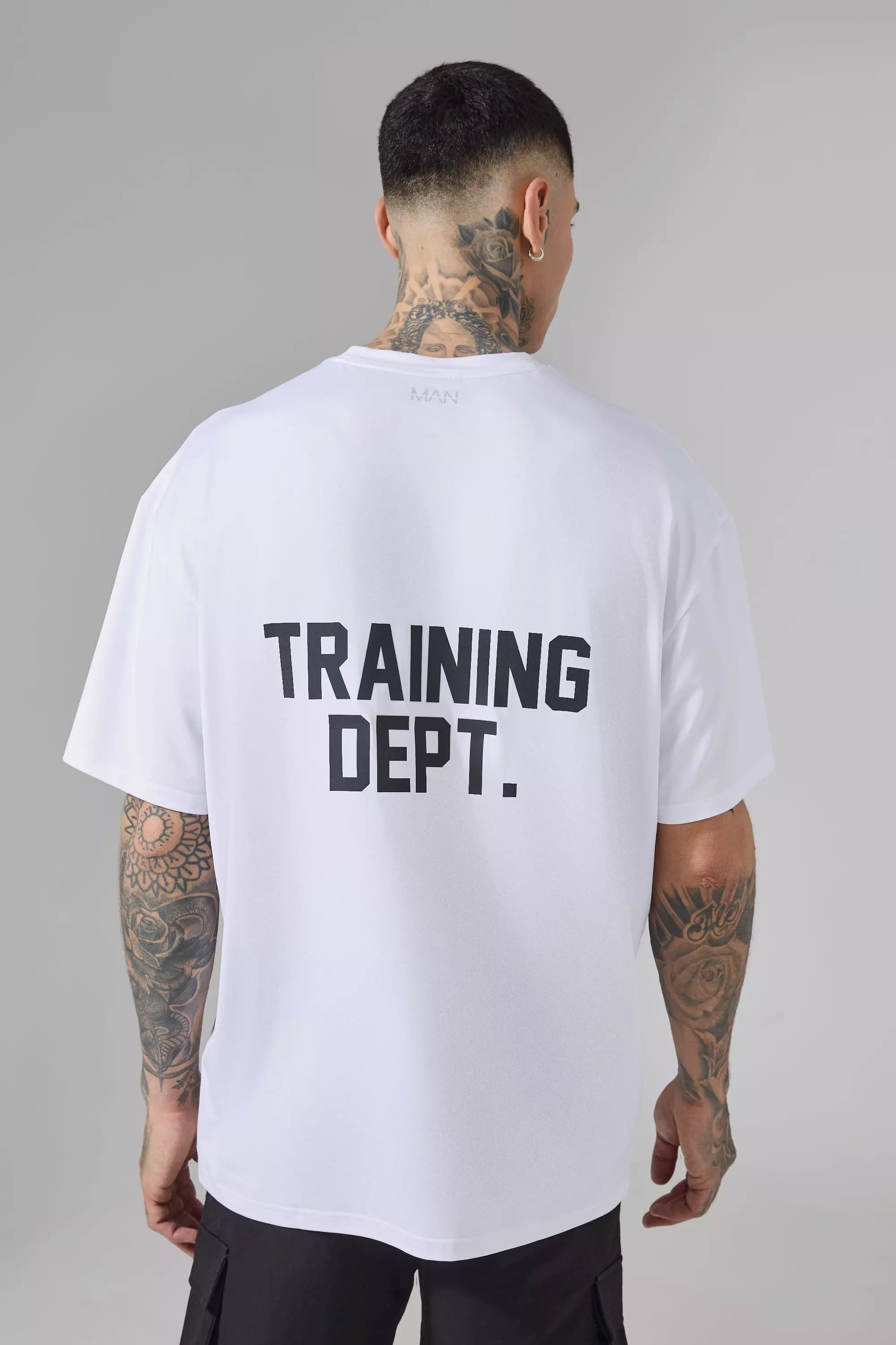 Tall Man Active Training Dept Performance Oversized T-Shirt White