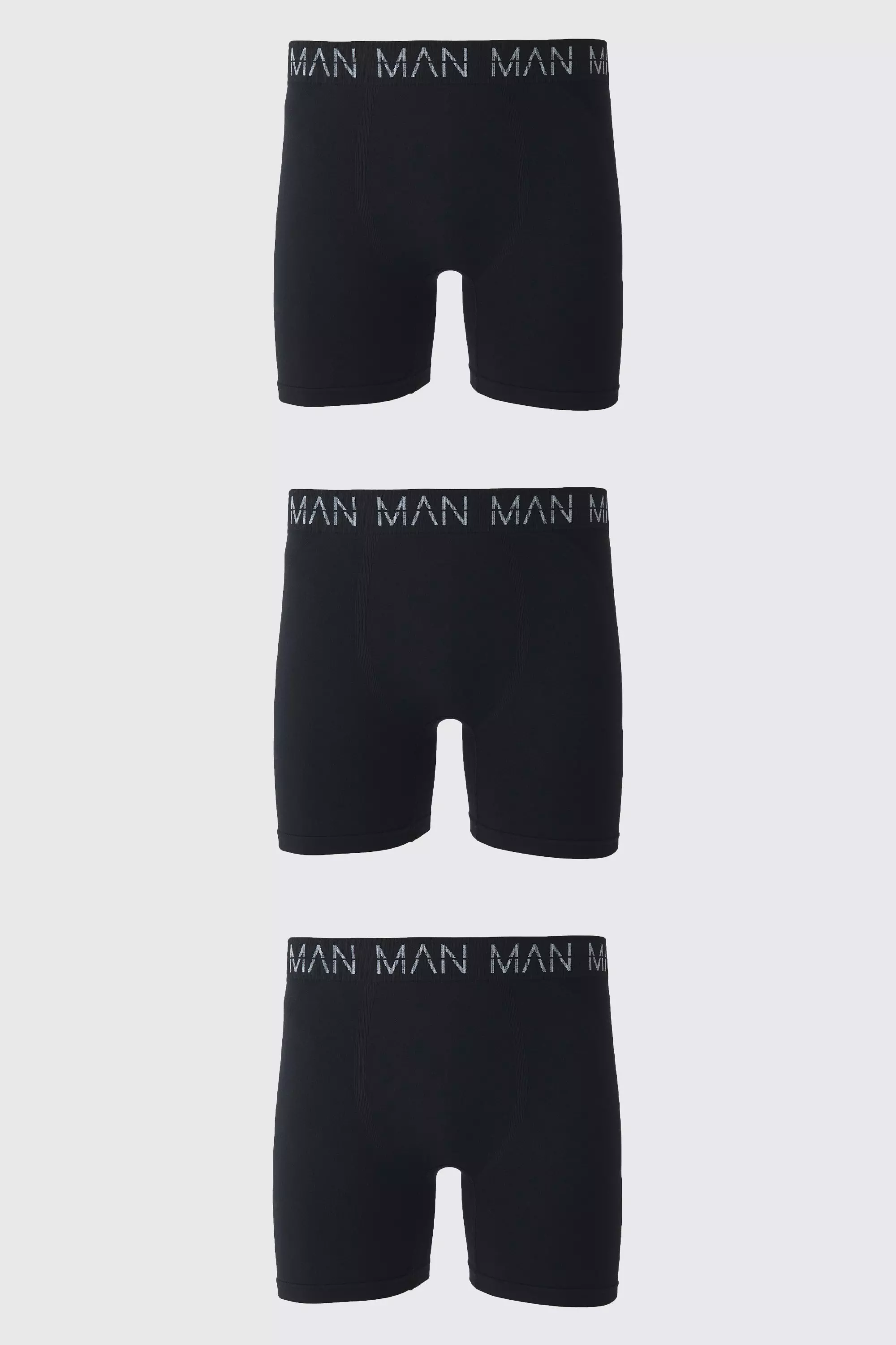 Black Man Active Seamless 7inch Long Boxer 3 Pack alternative image