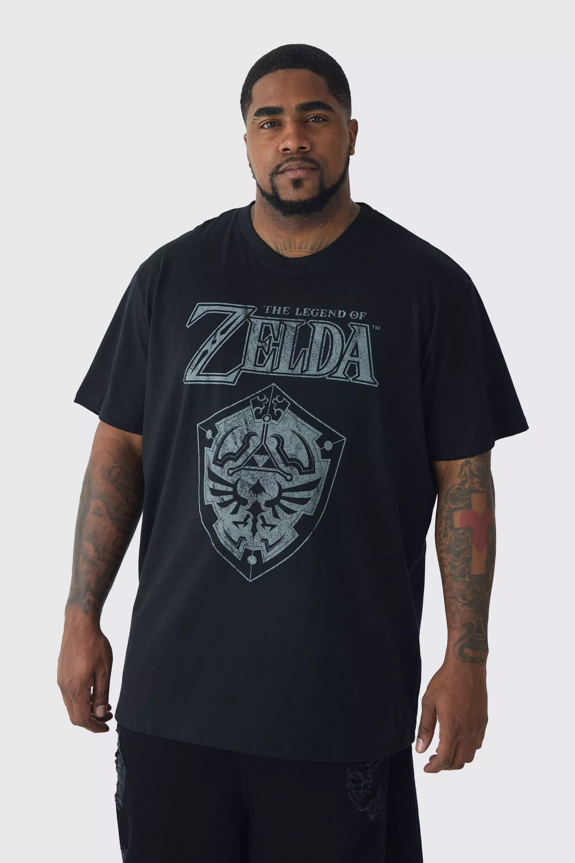 Plus Zelda License Print T-shirt Black