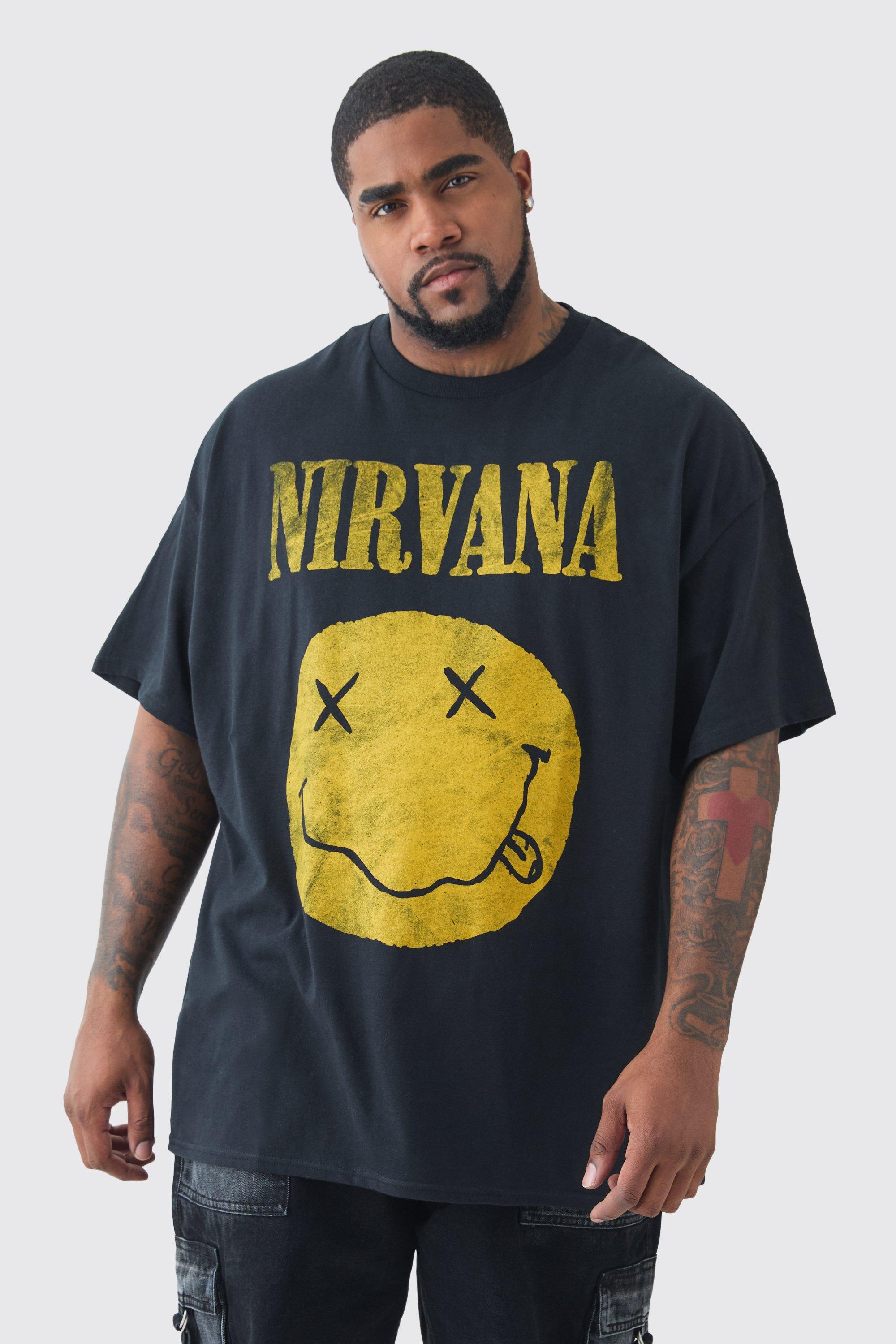 Nirvana smiley t shirt best sale