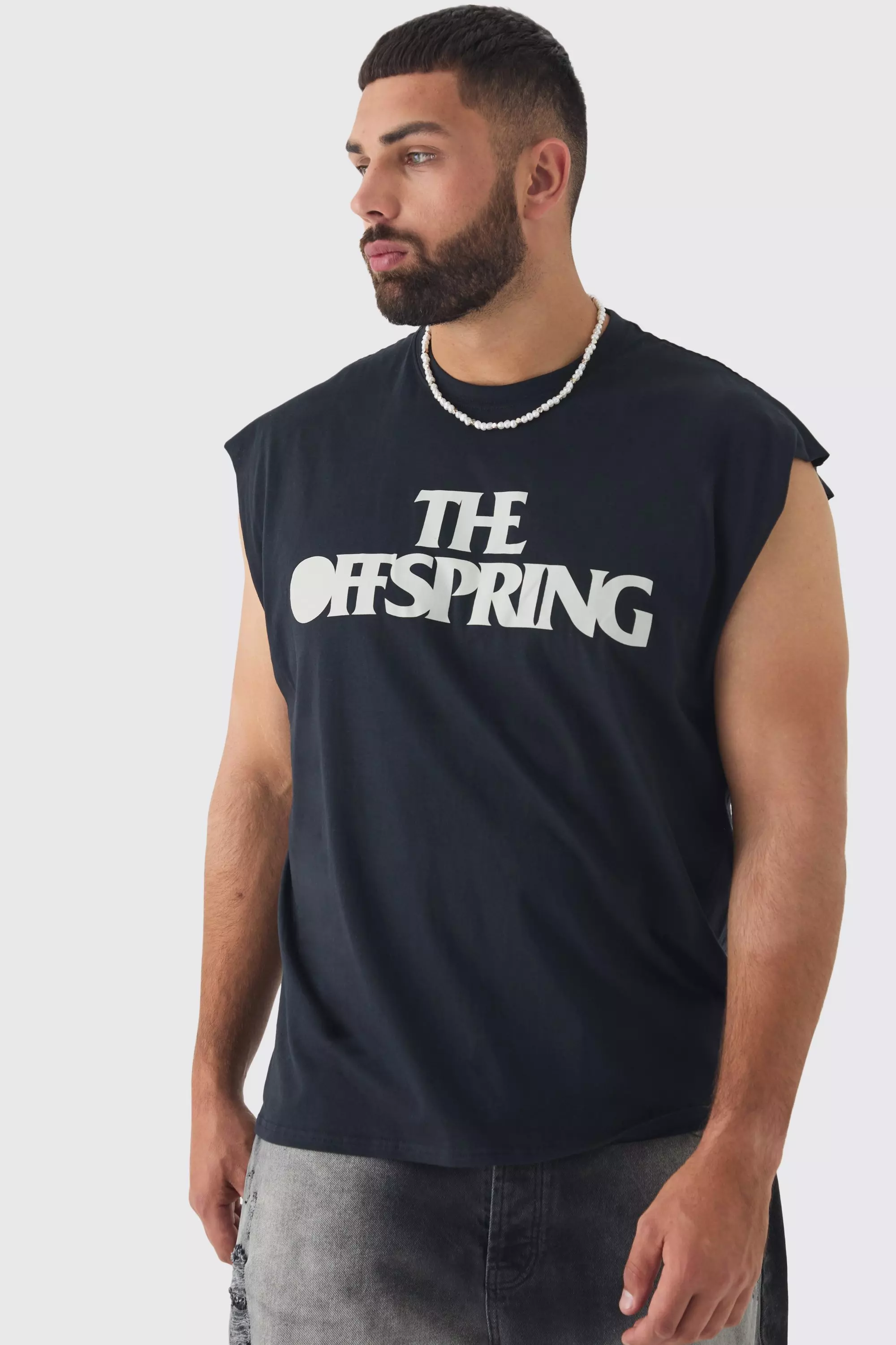 Plus The Offspring License Print Tank Black