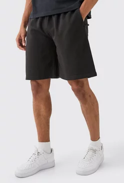 Oversized Jersey Shorts Black