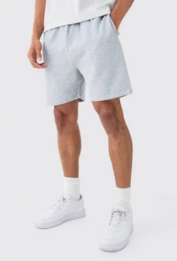 Oversized Jersey Shorts Grey marl