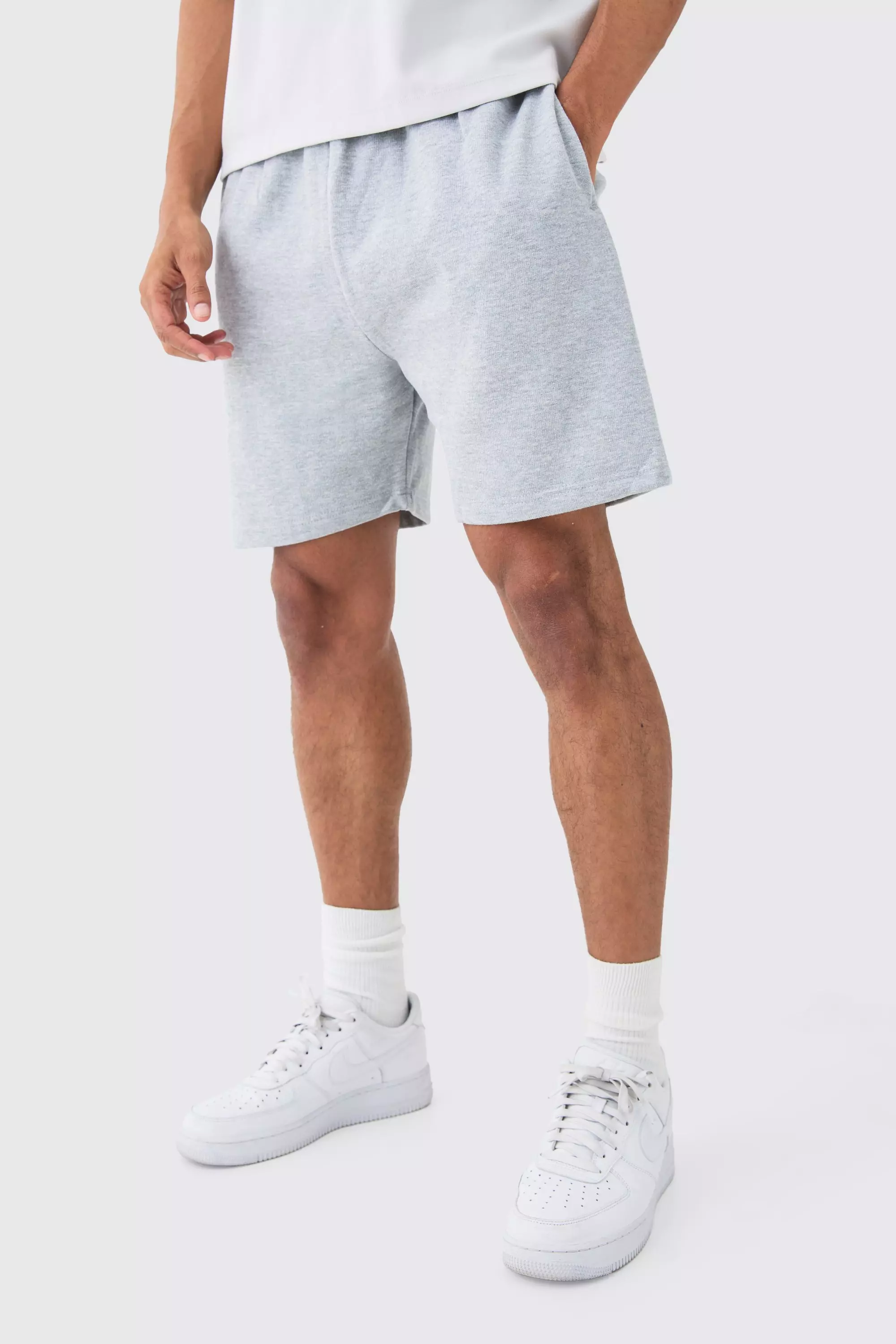 Grey Oversized Jersey Shorts