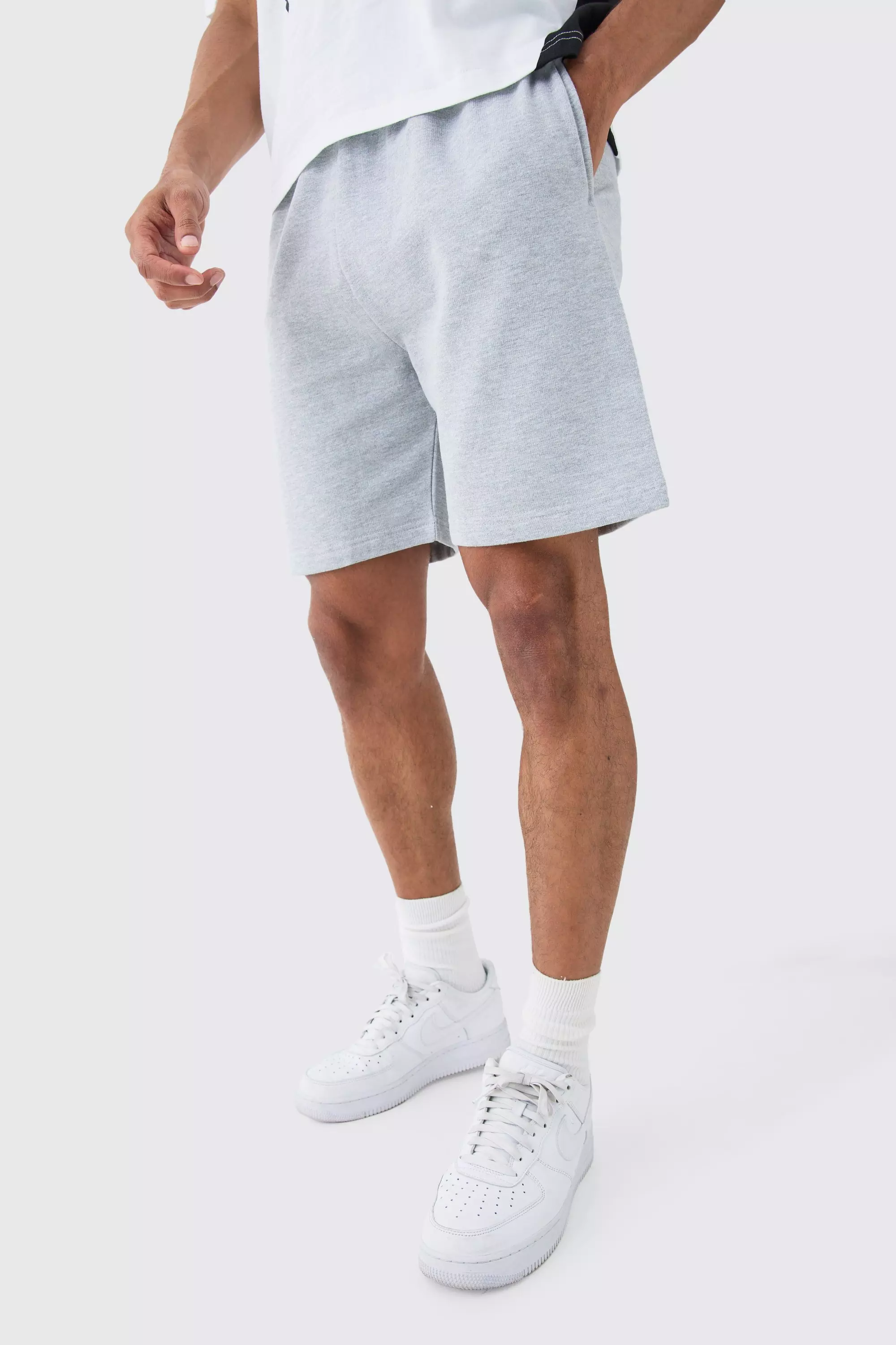 Grey Oversized Sweat Shorts