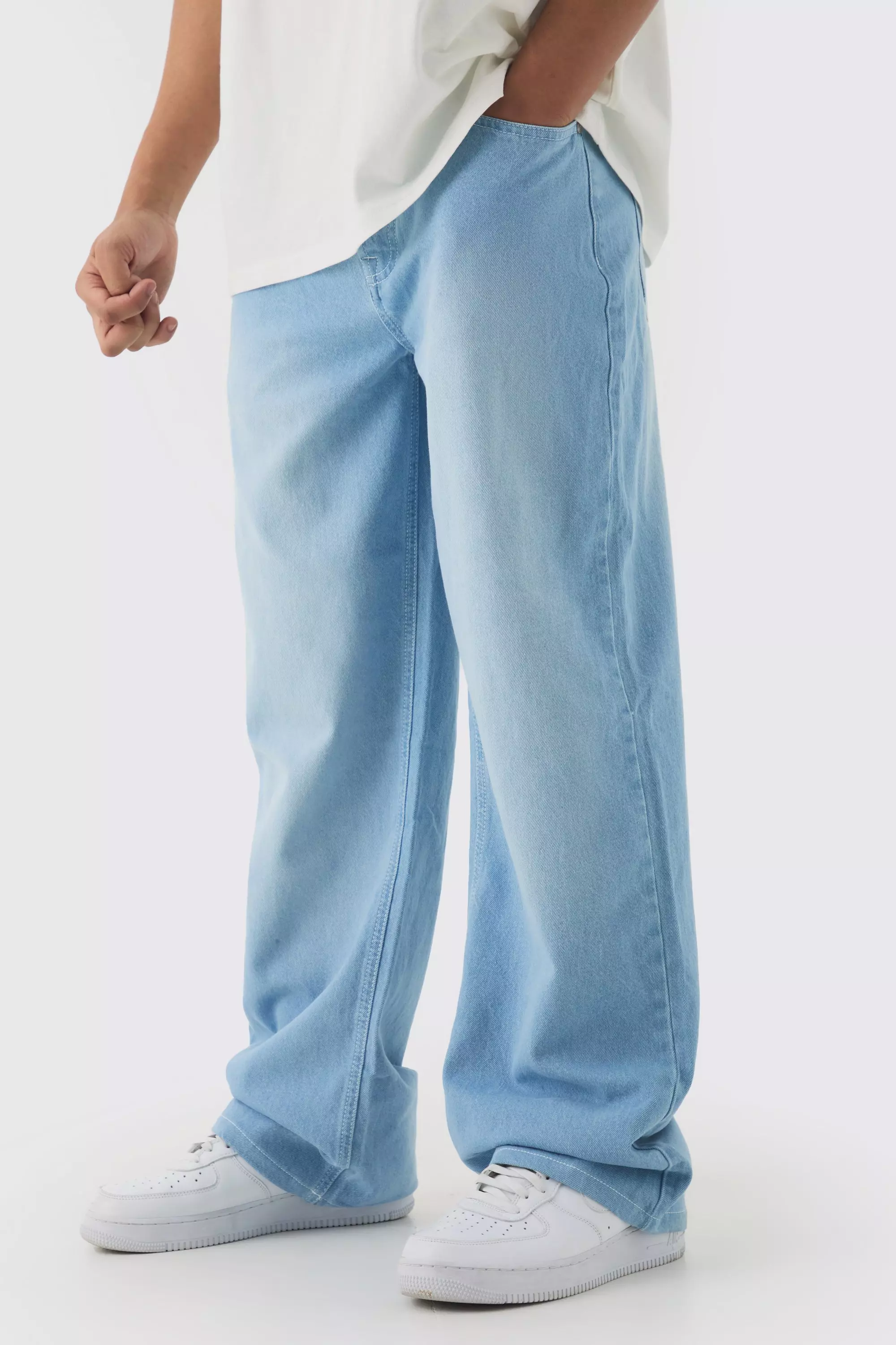 Blue Baggy Rigid Jeans