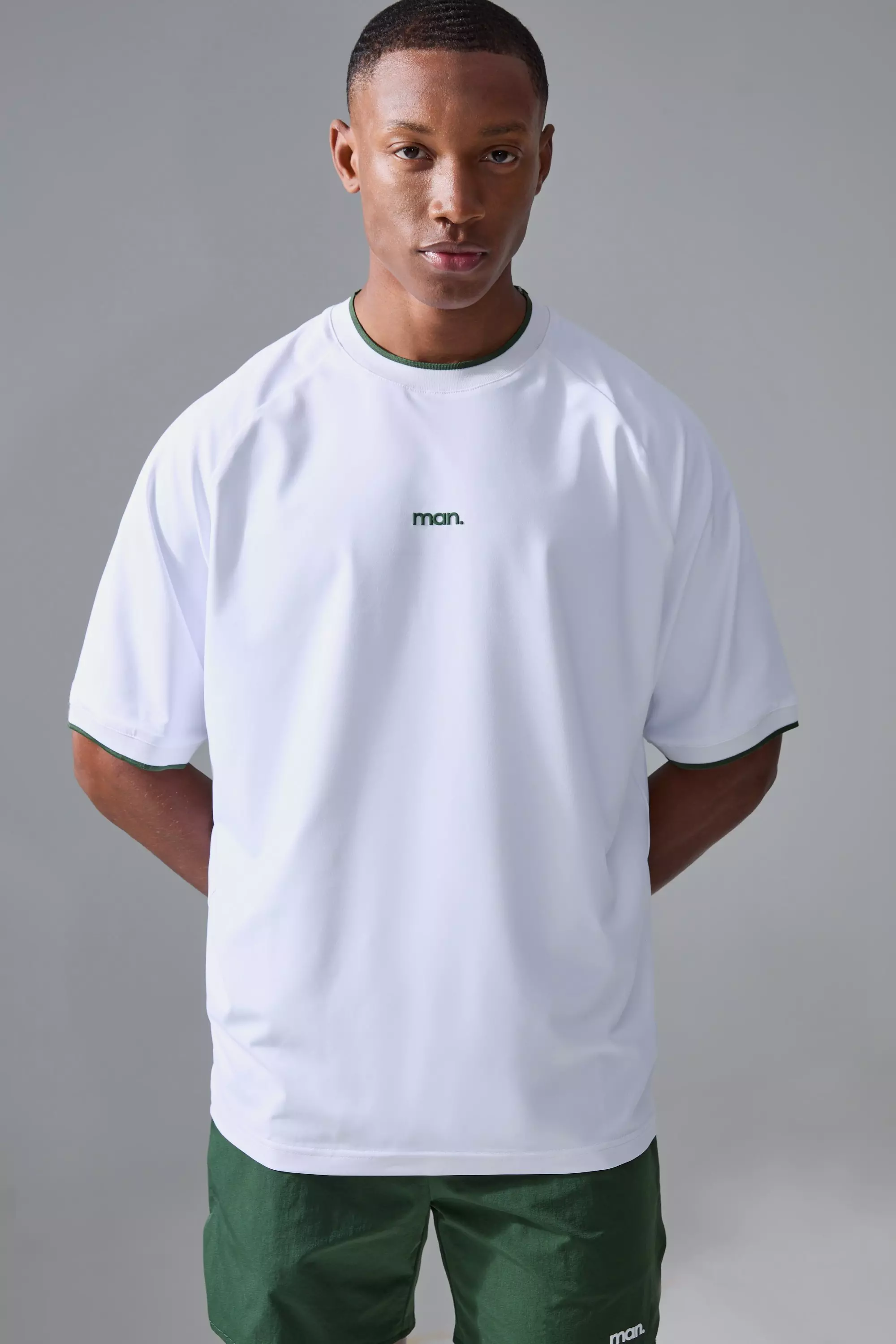 Man Sport Oversized Performance T-shirt White