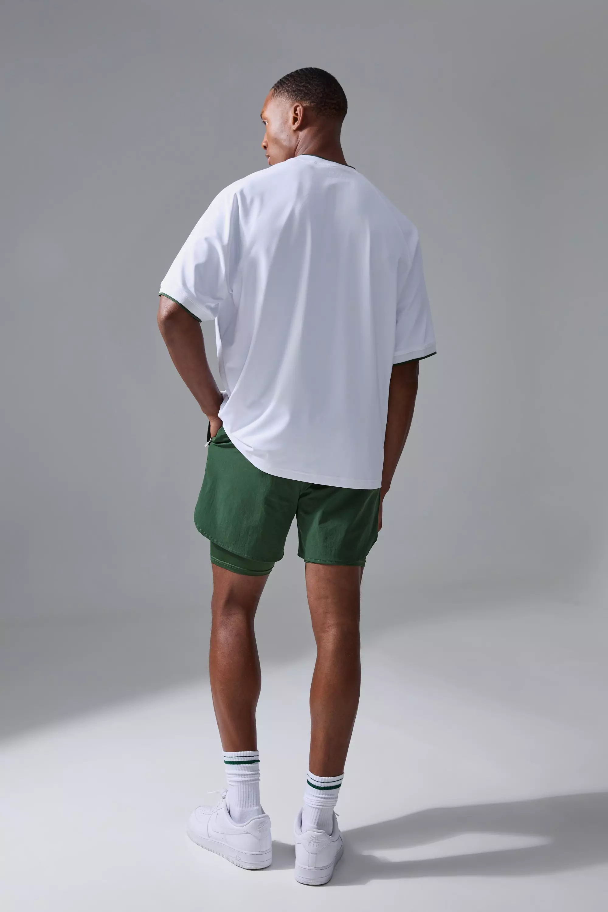 T-shirt de sport oversize performance - MAN, White autre image