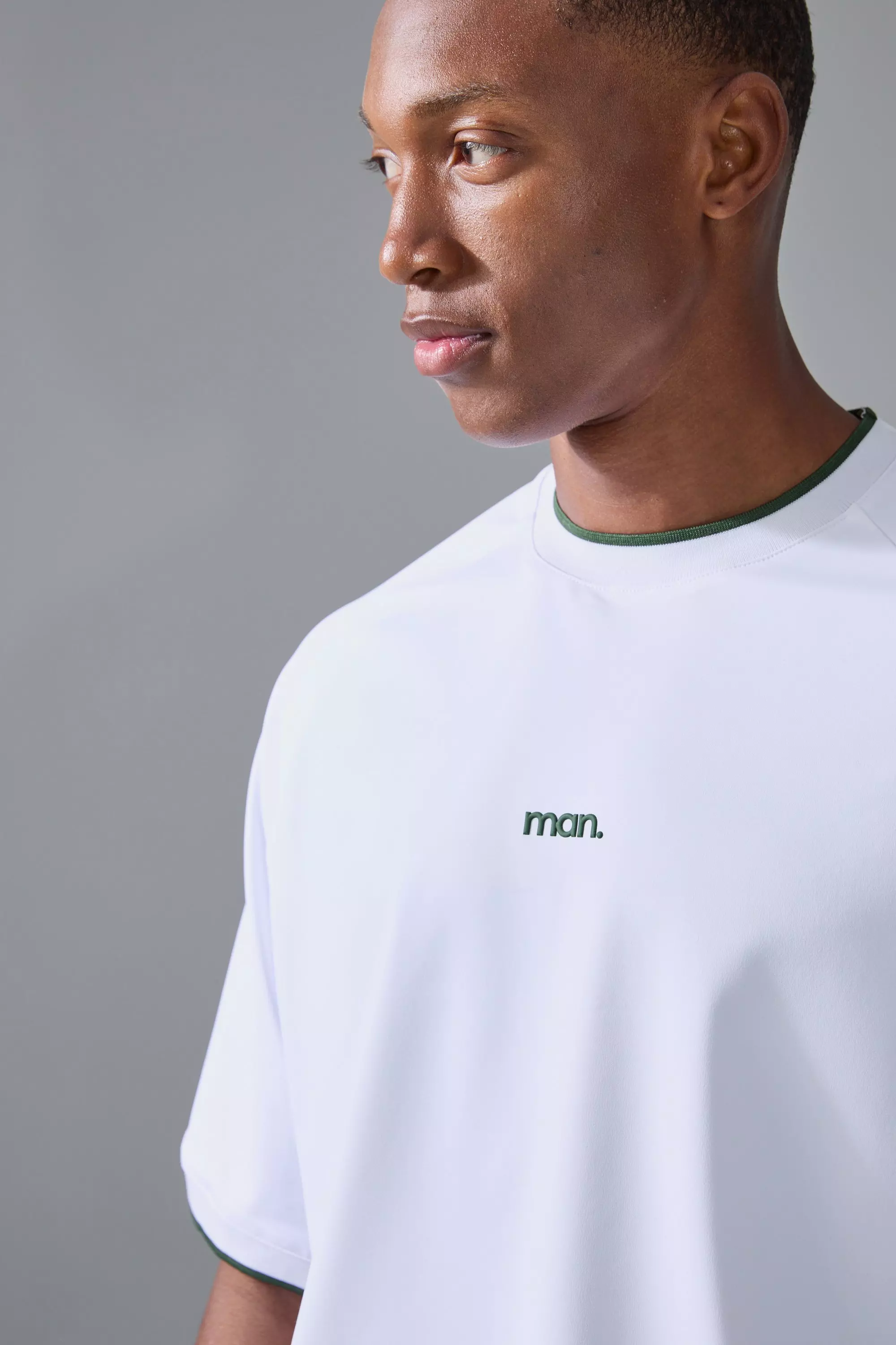 T-shirt de sport oversize performance - MAN, White autre image