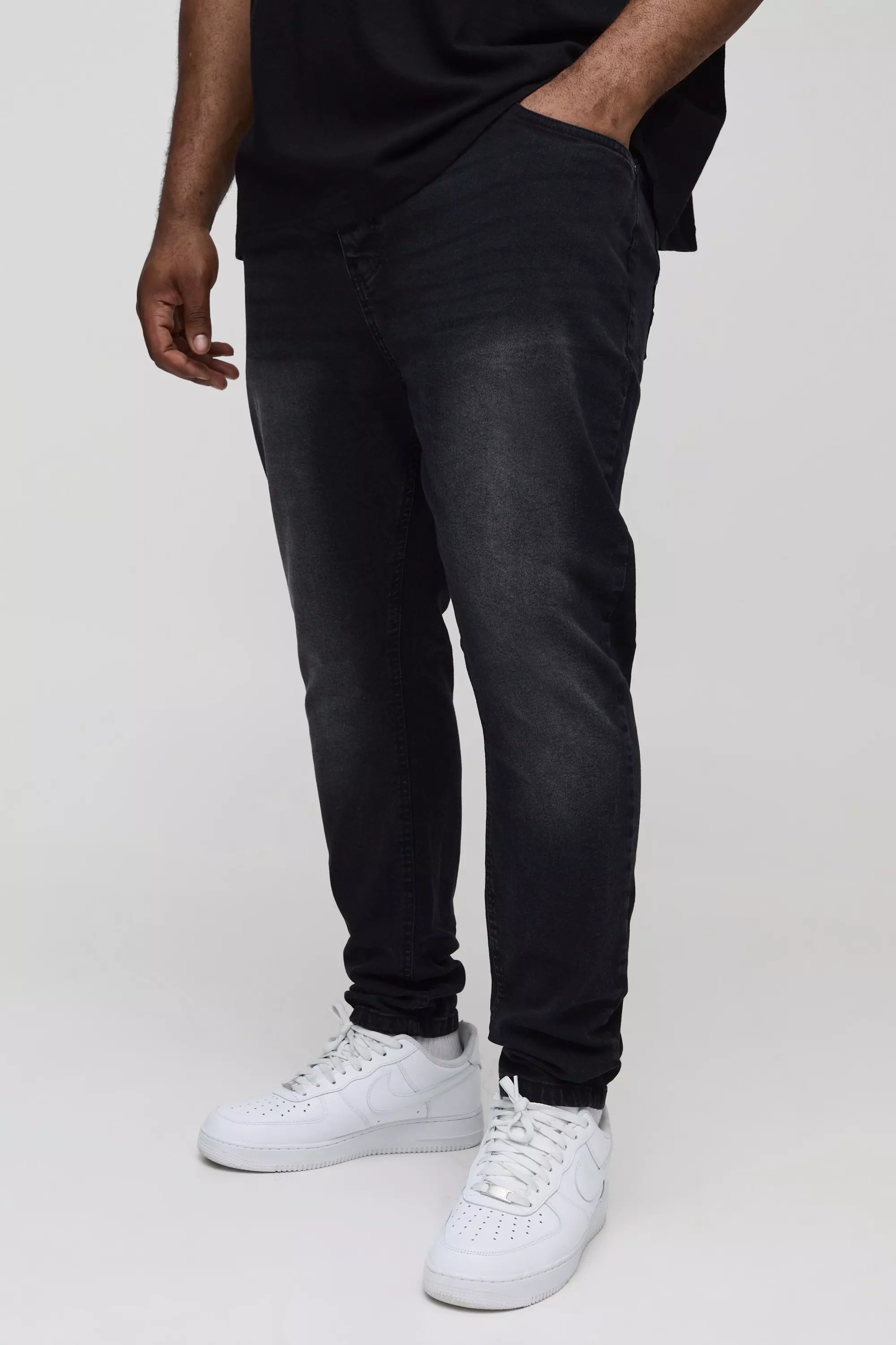 Washed black Plus Super Skinny Stretch Jeans alternative image