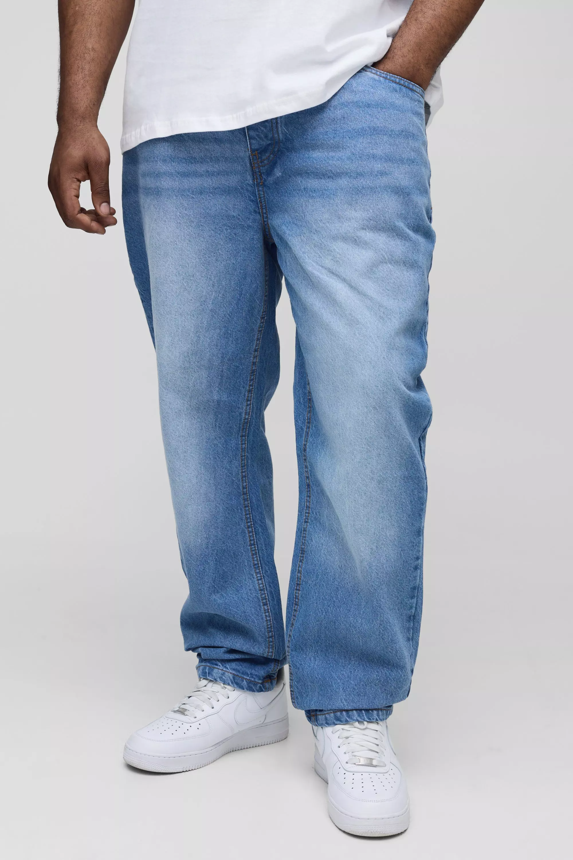 Light blue Plus Slim Rigid Jeans alternative image