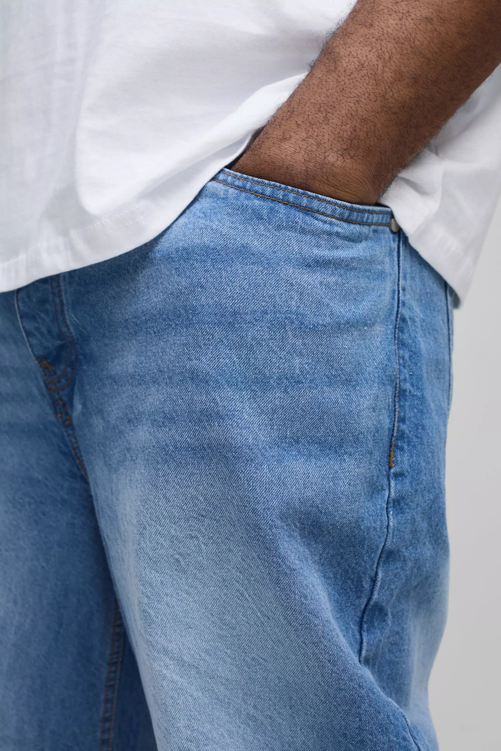 Light blue Plus Slim Rigid Jeans alternative image
