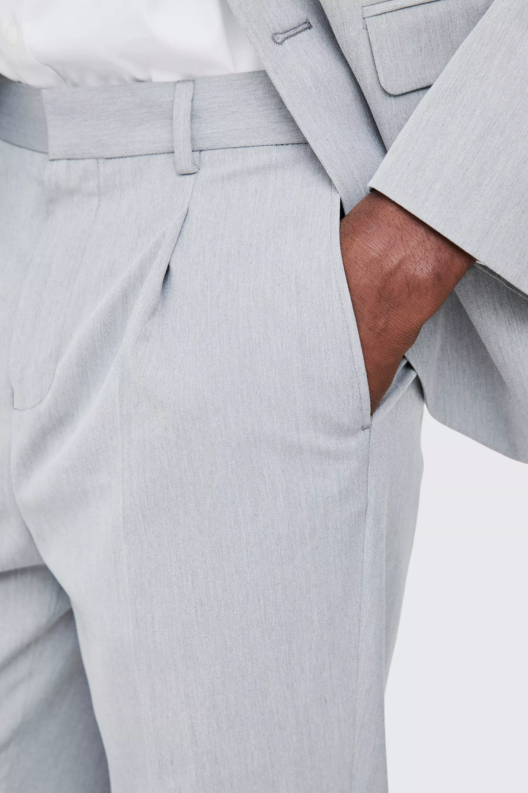 Pantalon droit habillé à taille fixe, Grey autre image