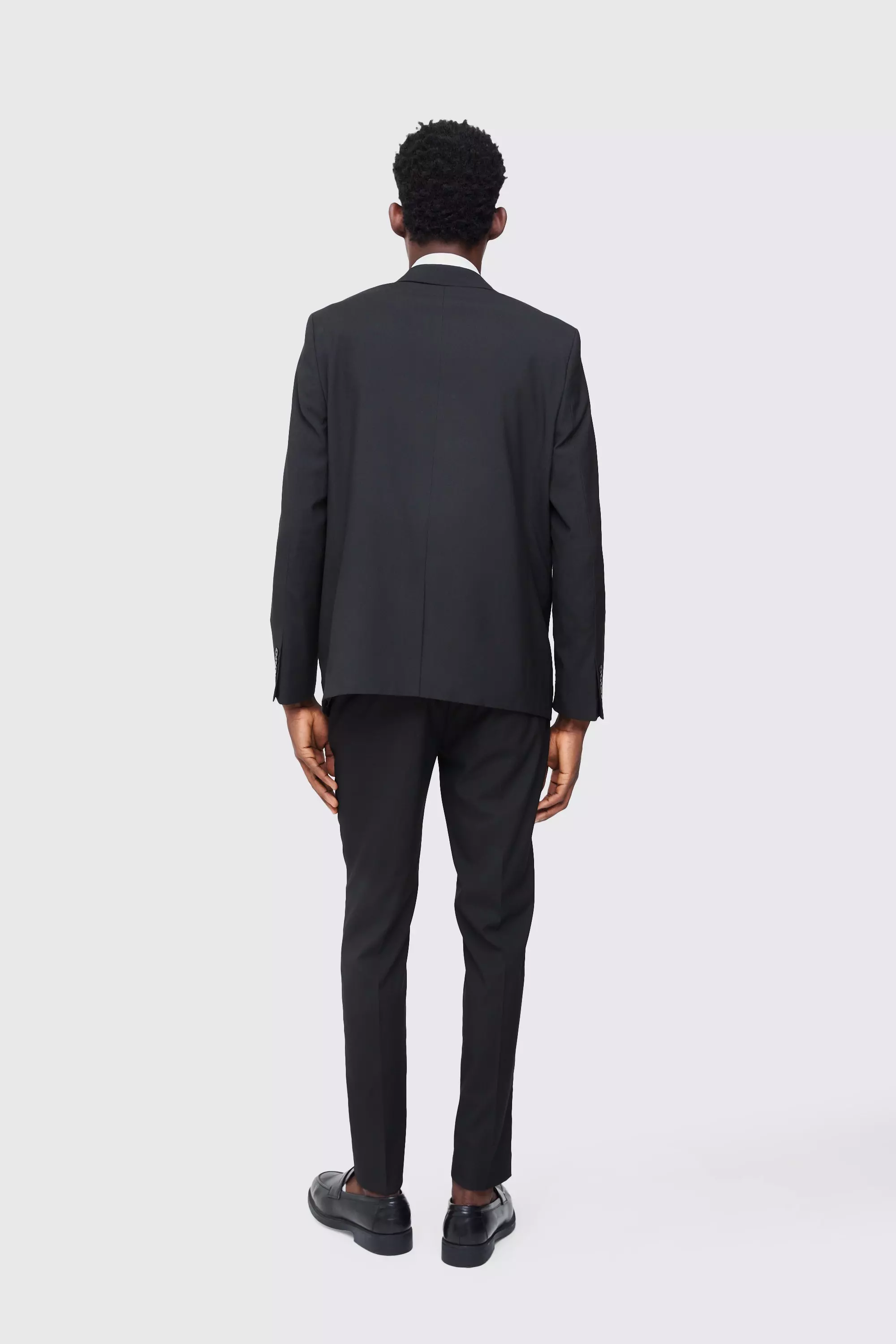 Black Getailleerde Skinny Fit Broek Met Tailleband alternatieve afbeelding