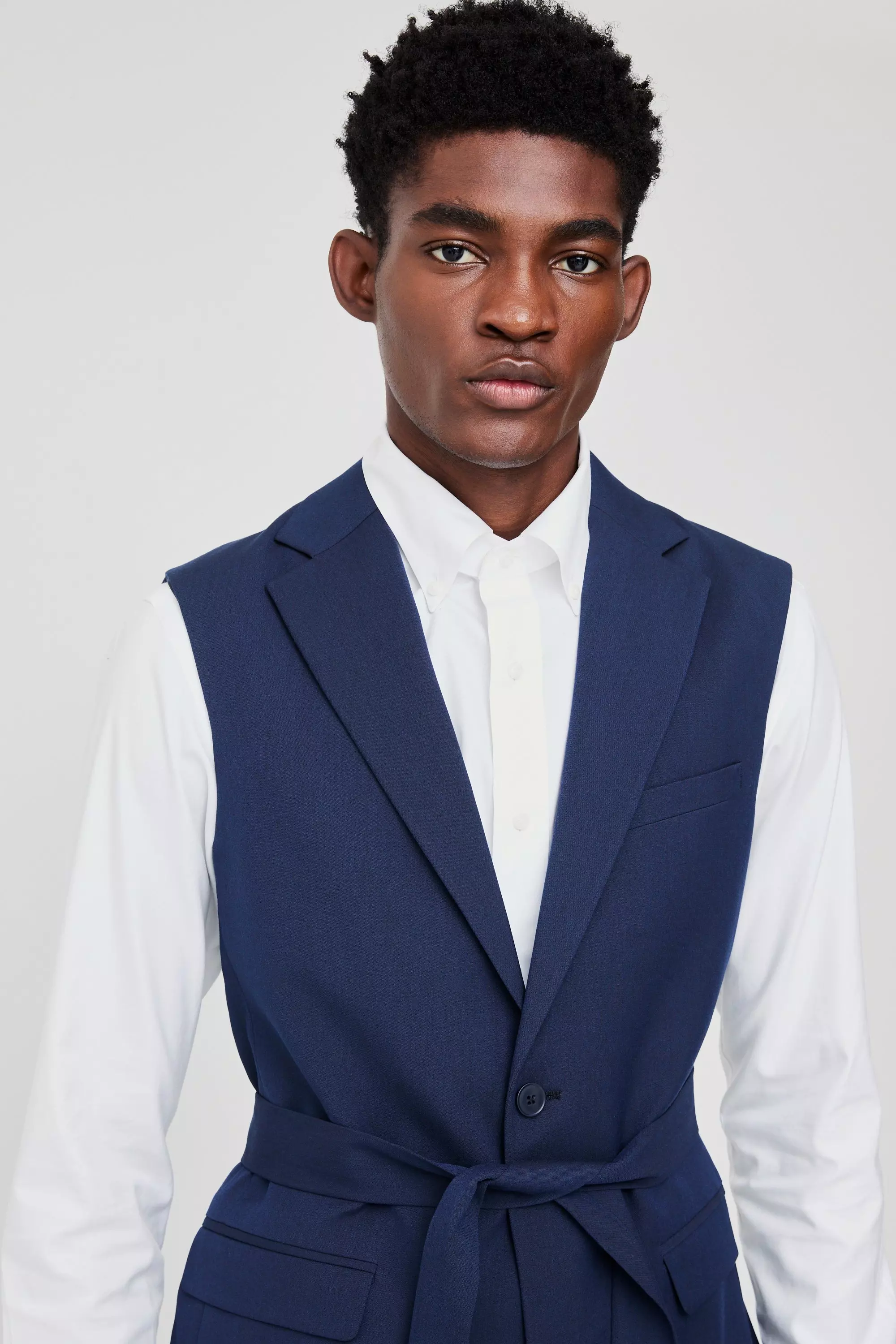 Giacca Completo Smanicata A Monopetto, Navy immagine alternativa
