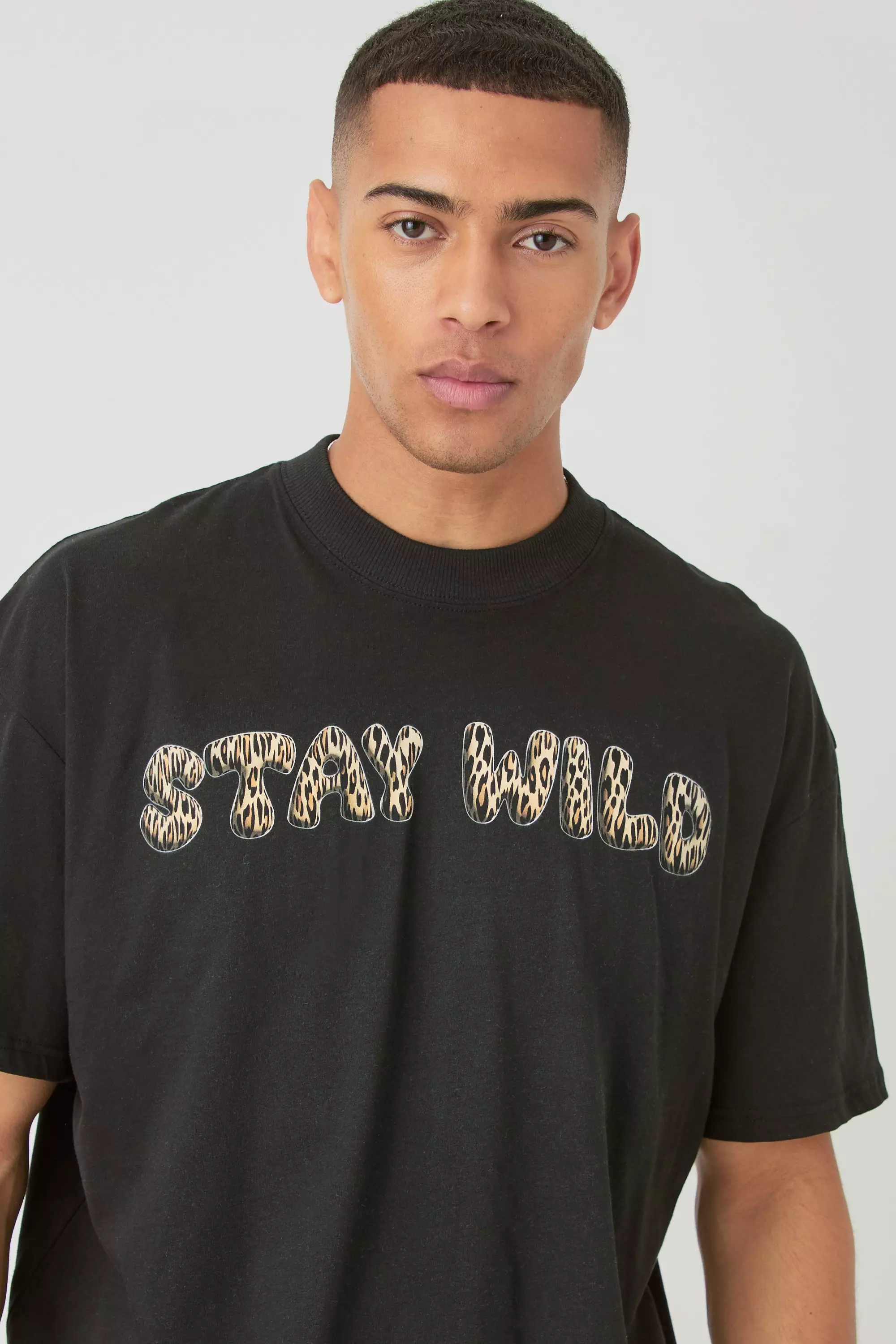 Oversized Luipaardprint T Shirt boohooMAN
