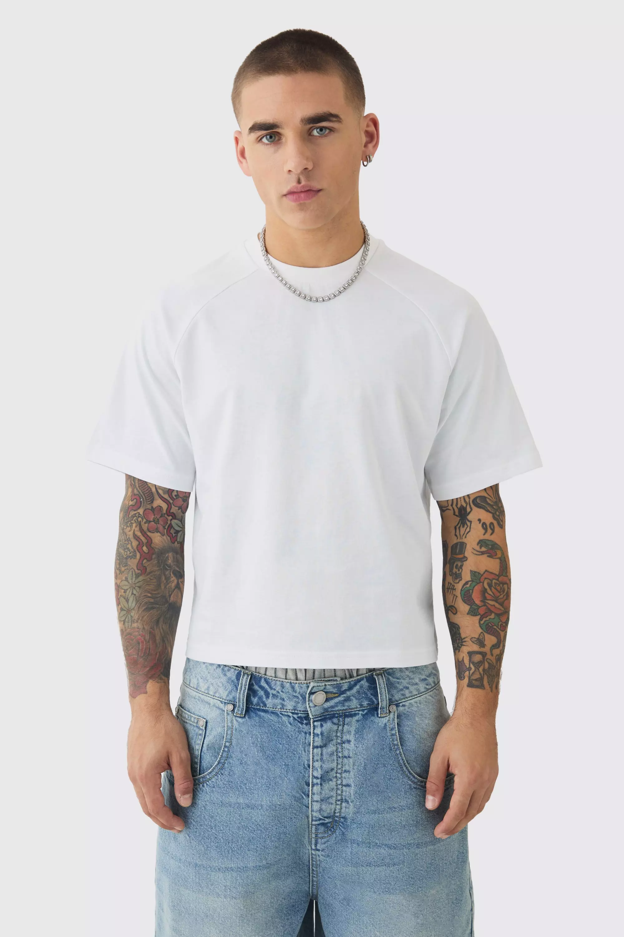 T-Shirt Da Neonato Con Maniche Raglan, Ecru immagine alternativa