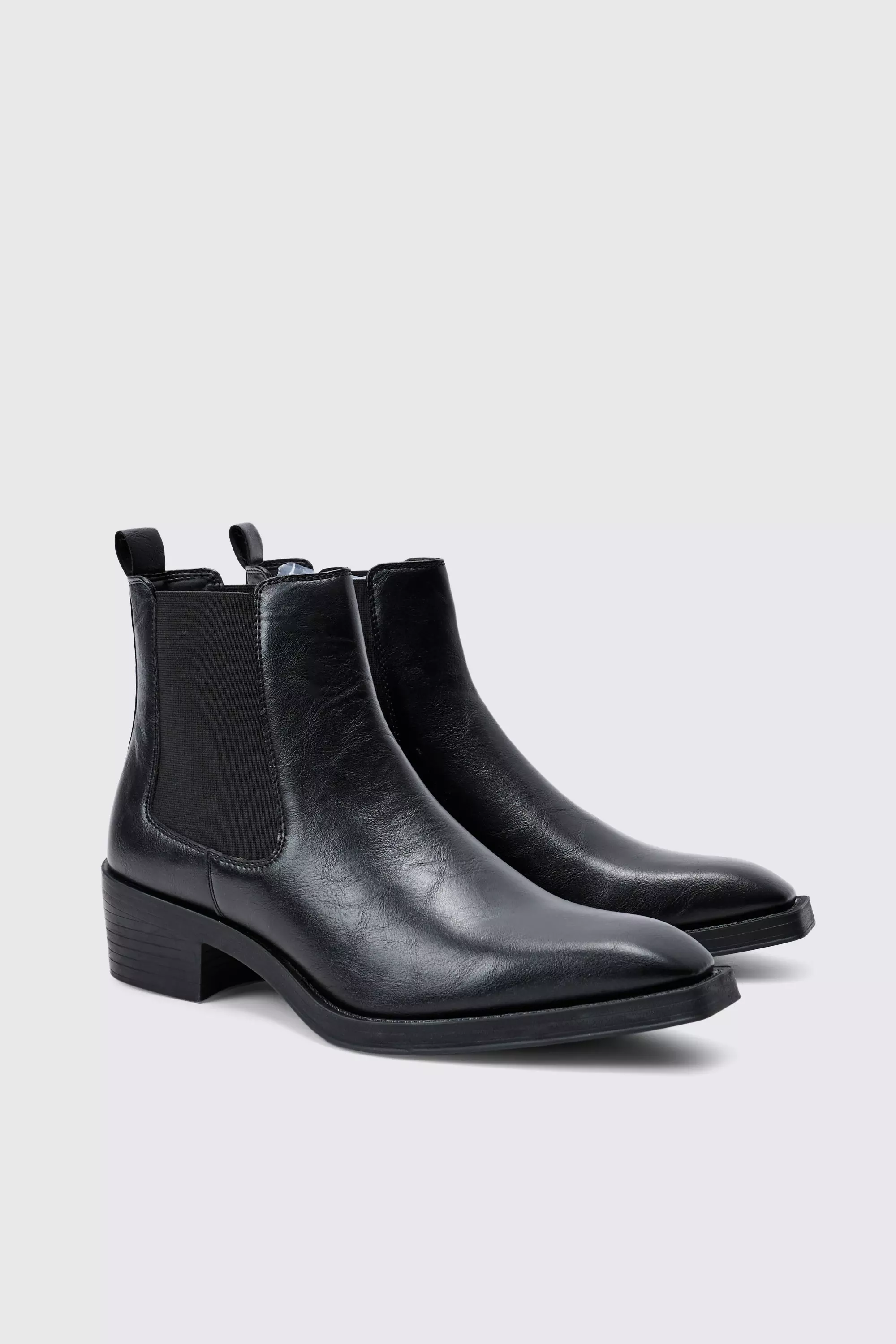 Western Style Chelsea Boots Black