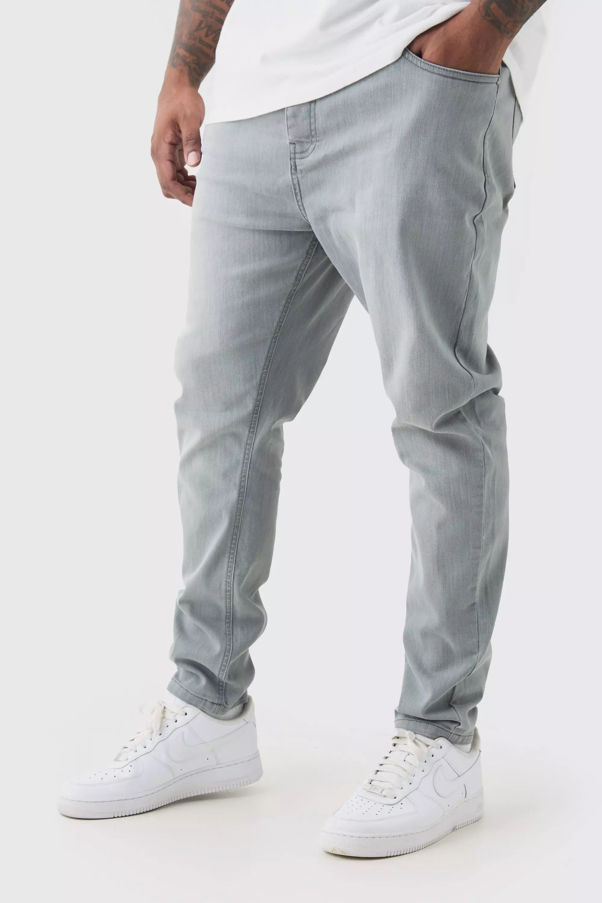 Grey Plus Super Skinny Stretch Jean