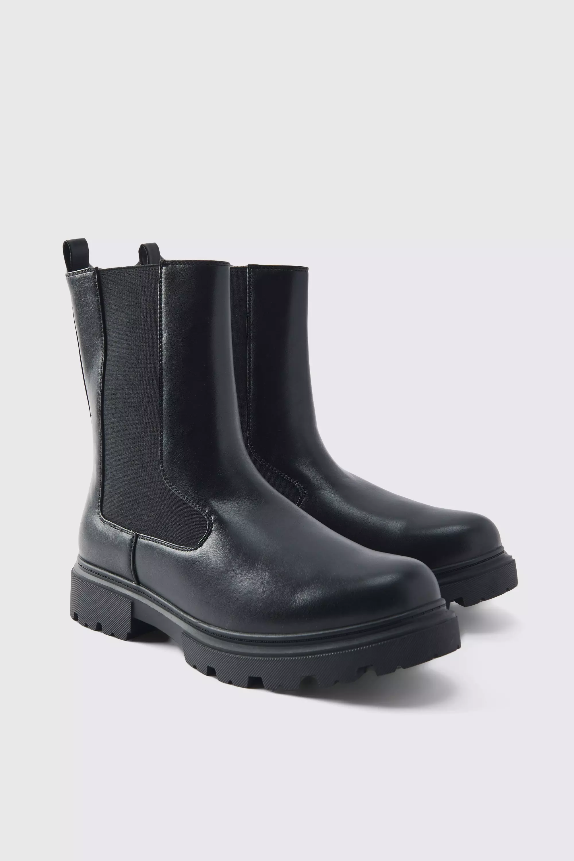 Chelsea-Stiefel mit dicker Sohle, Black alternatives Bild