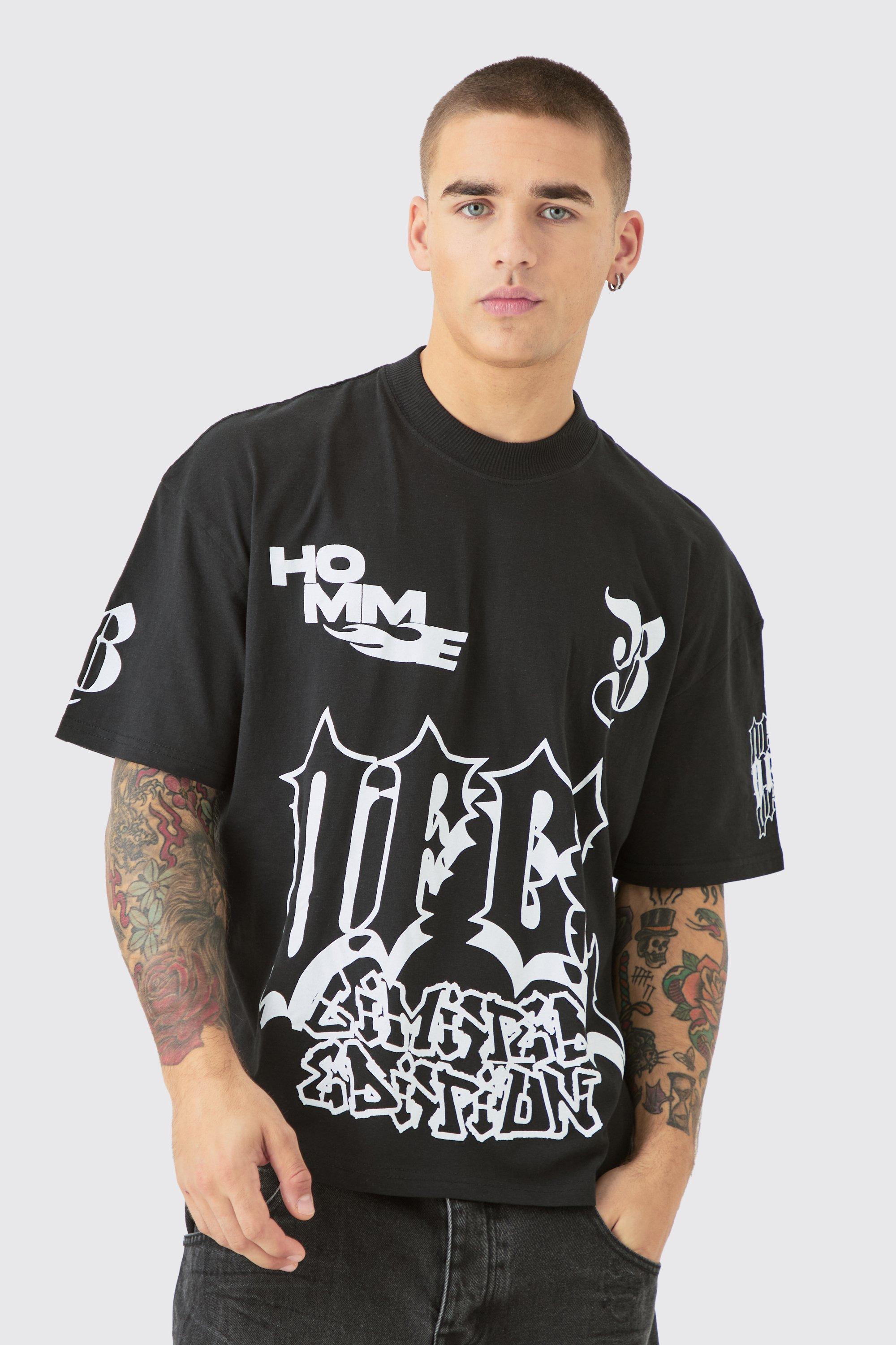 BE:FIRST ONLY LIMITED Tシャツ XL Oversized Boxy Extended Neck OFCL Moto Graphic T-shirt