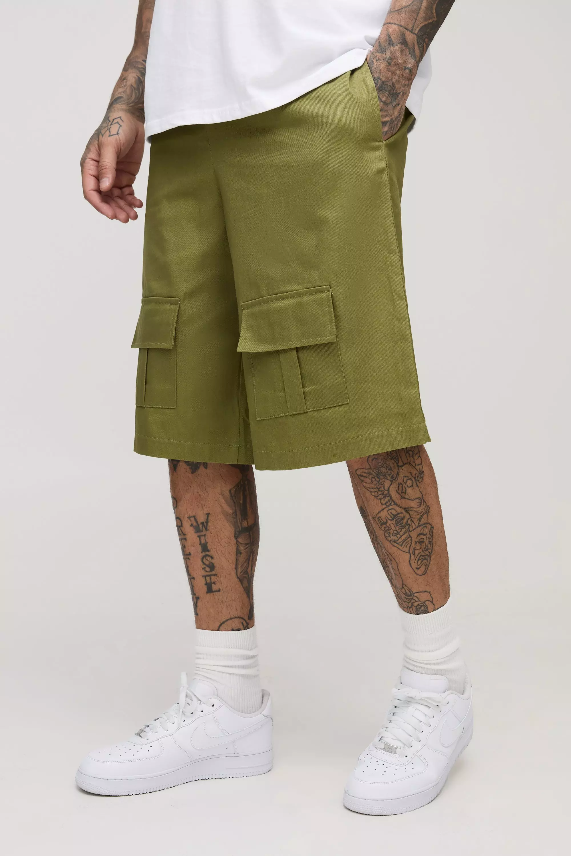 Tall - Bermuda cargo surteint à poches, Khaki autre image