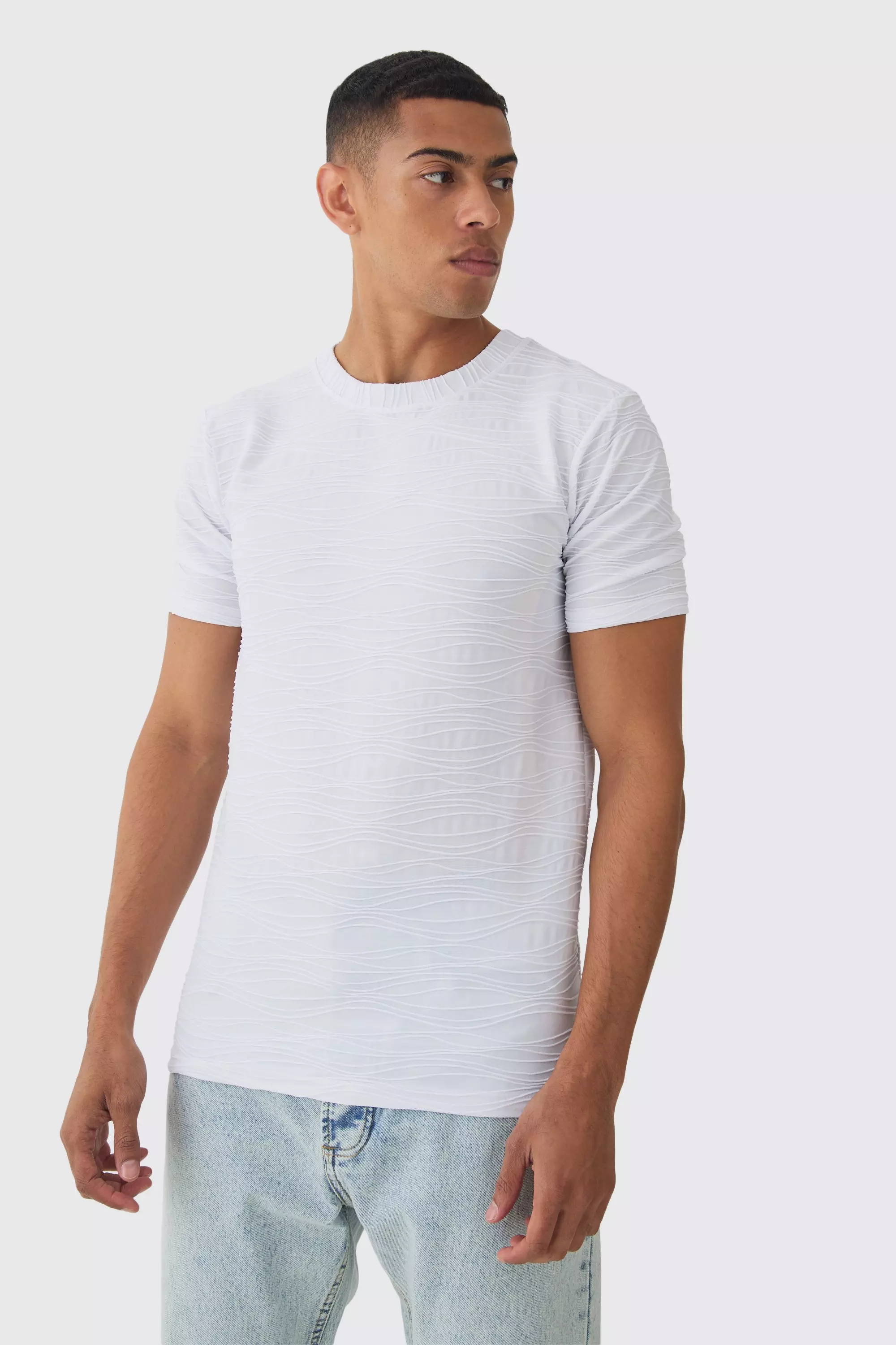 Slim Textured T-shirt White
