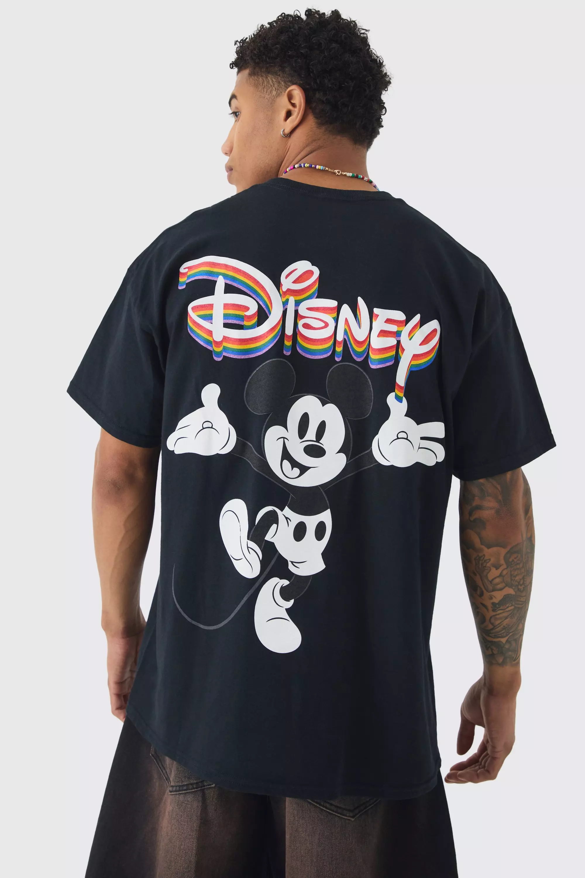Oversized Disney Mickey License T-shirt Black