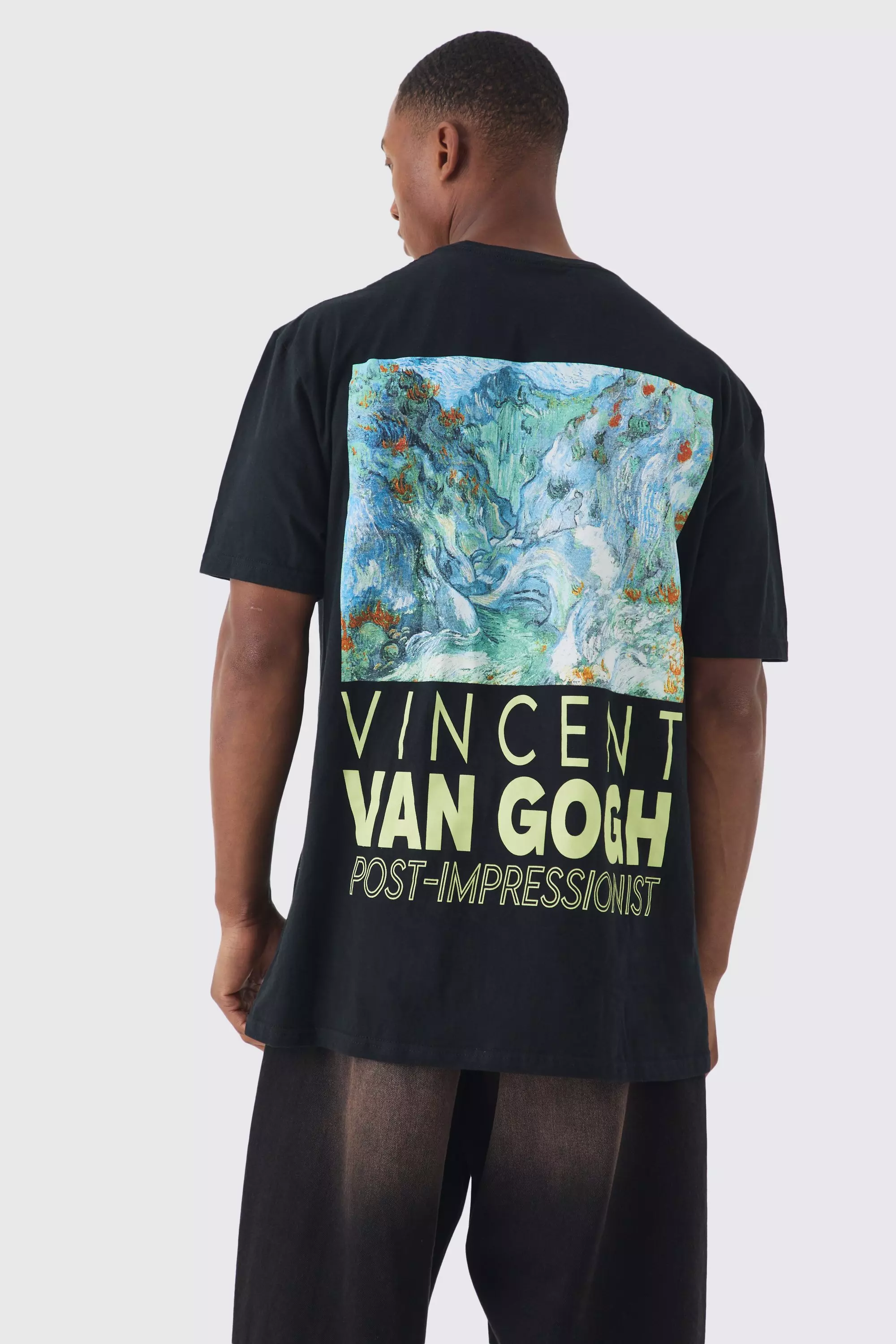 Black Oversized Van Gogh License T-shirt