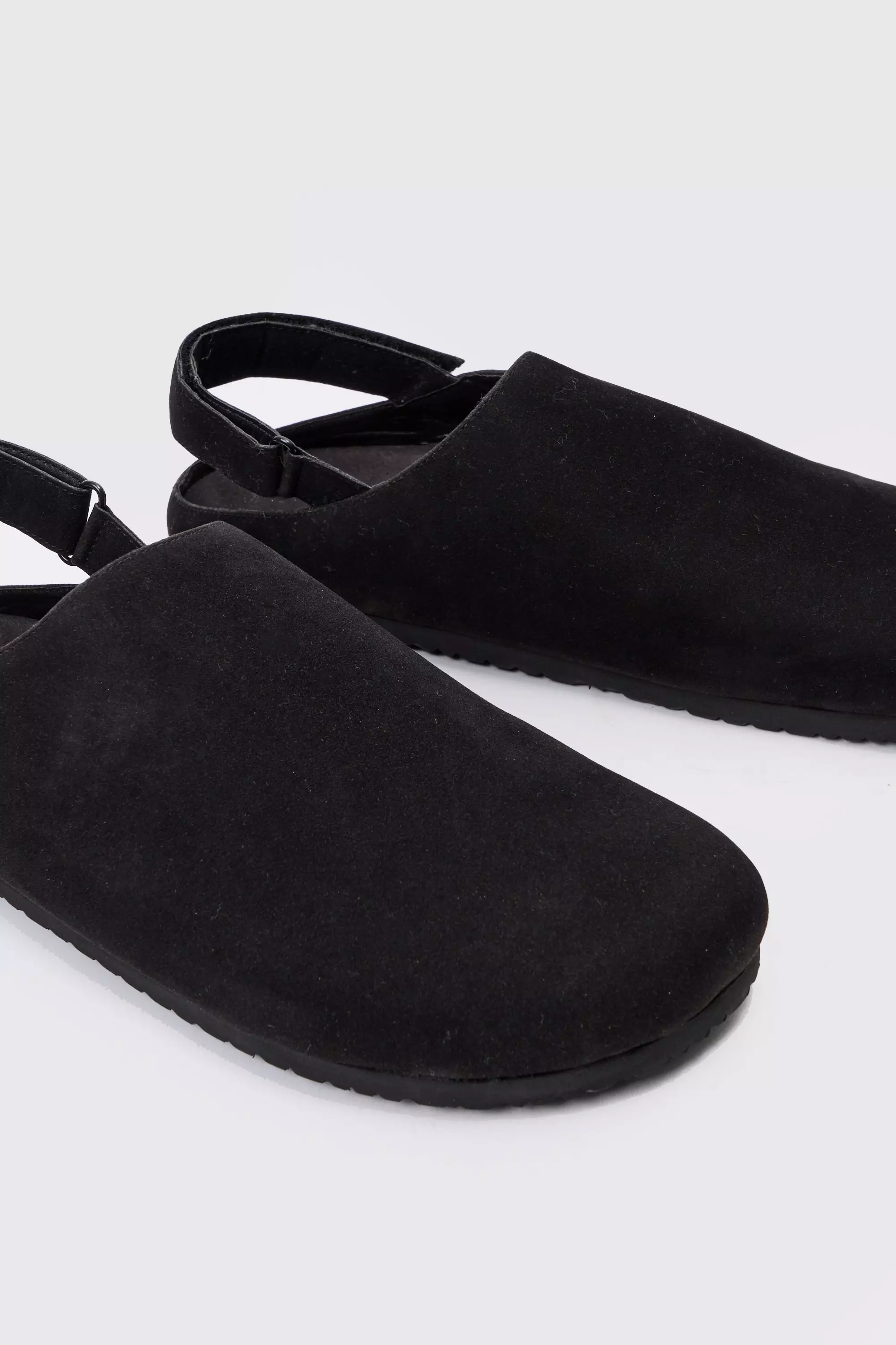Faux Suede Sling Back Mule In Black alternative image