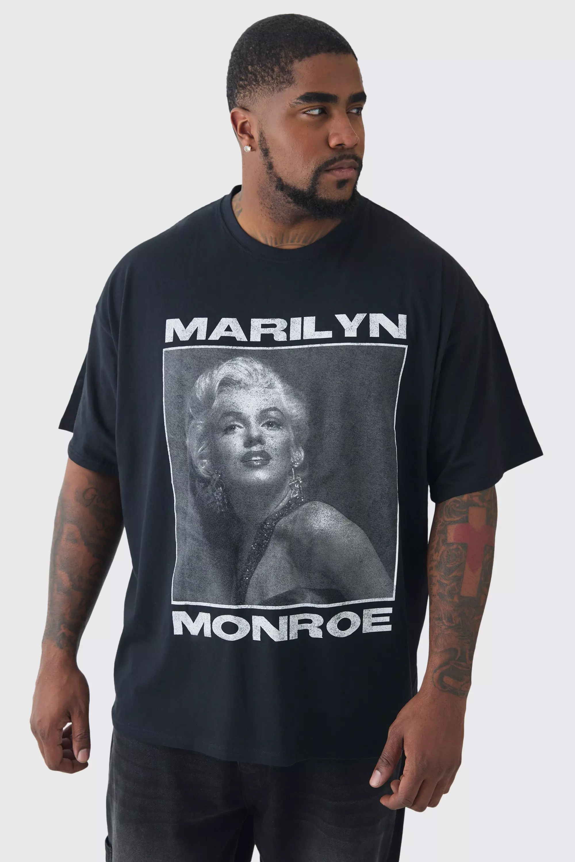 Plus Marilyn License Graphic T-shirt Black