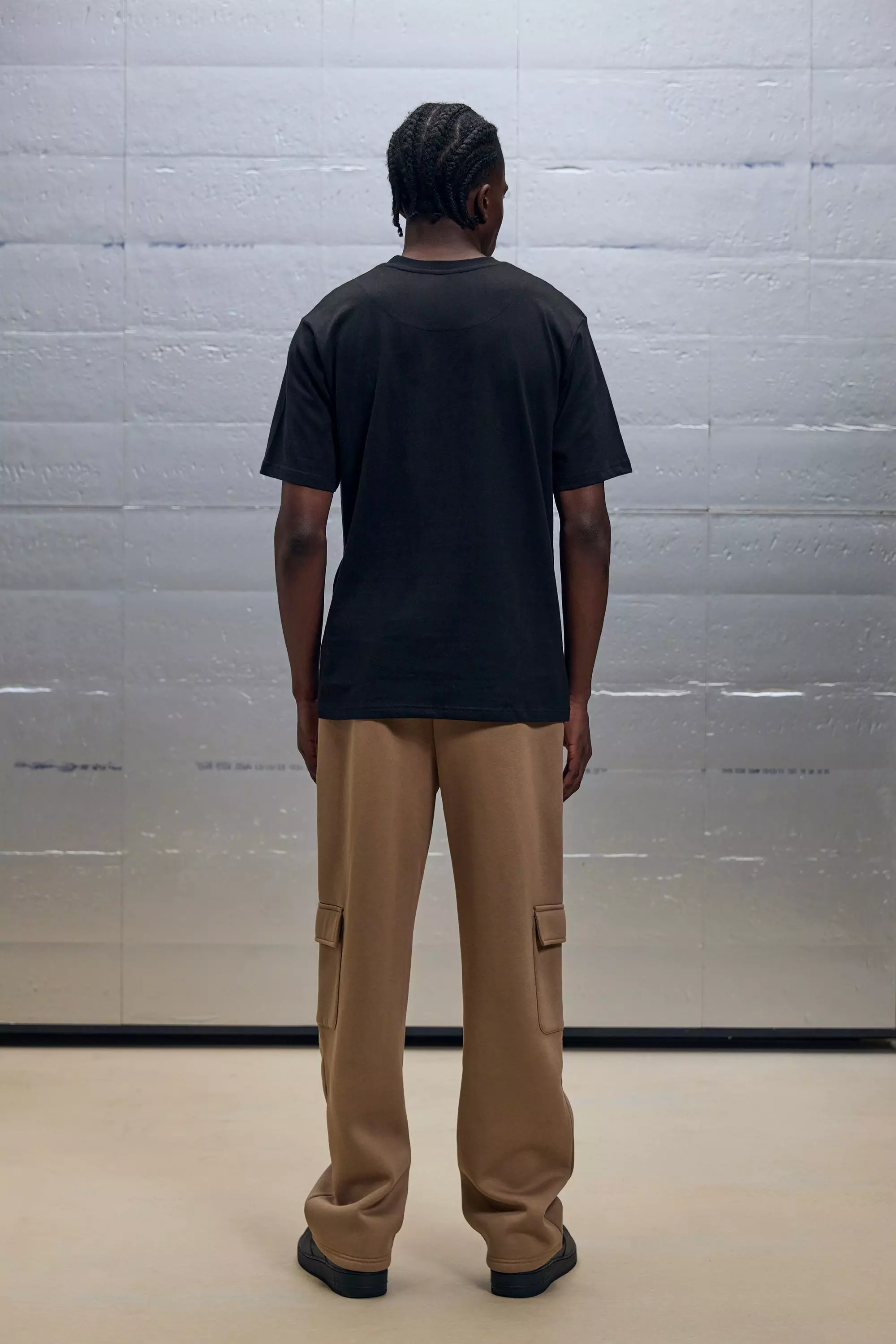 Black Regular Fit Placement Pocket T-shirt & Jogger alternative image