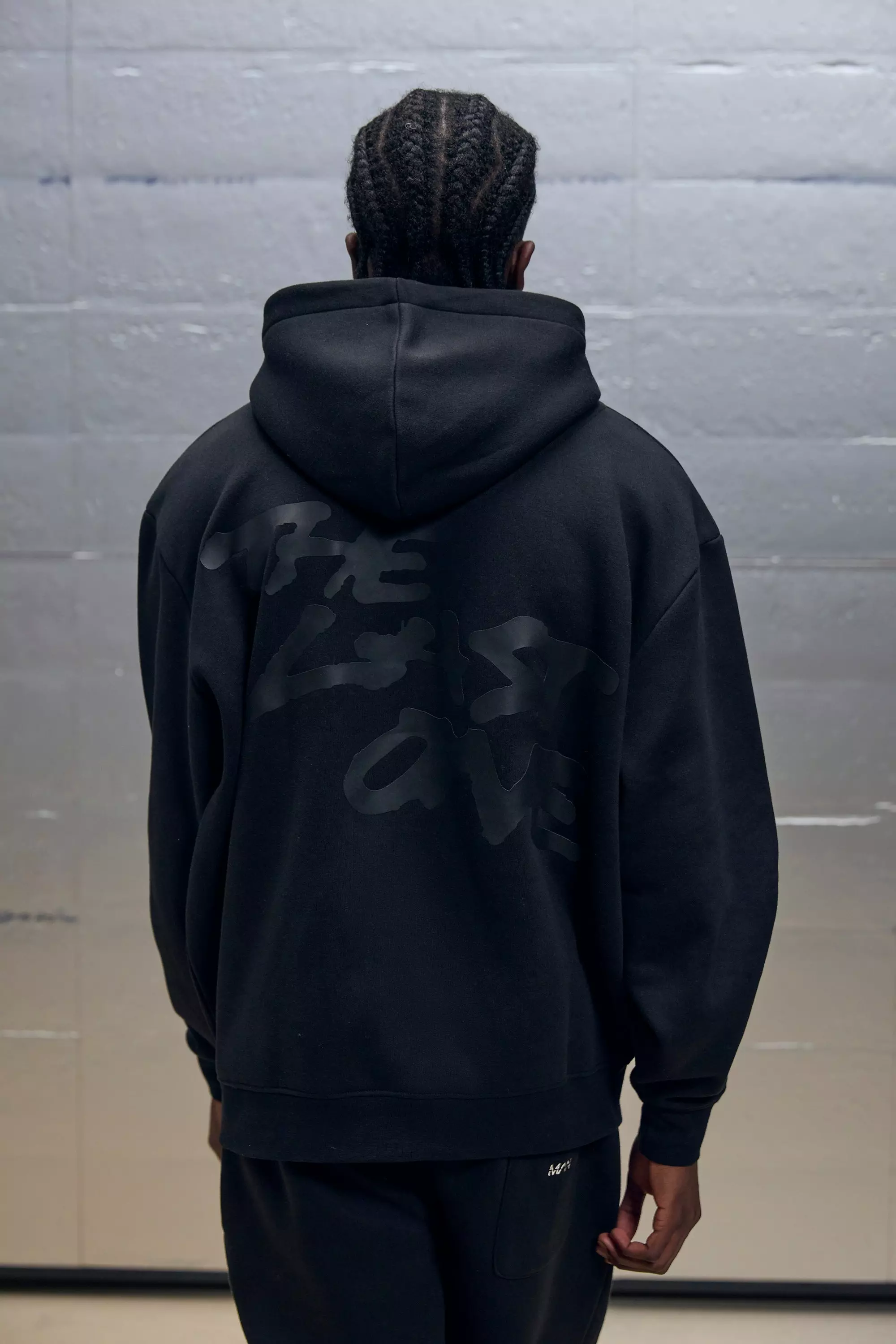 Kastiger Oversize Hoodie mit The Last One Print, Black alternatives Bild