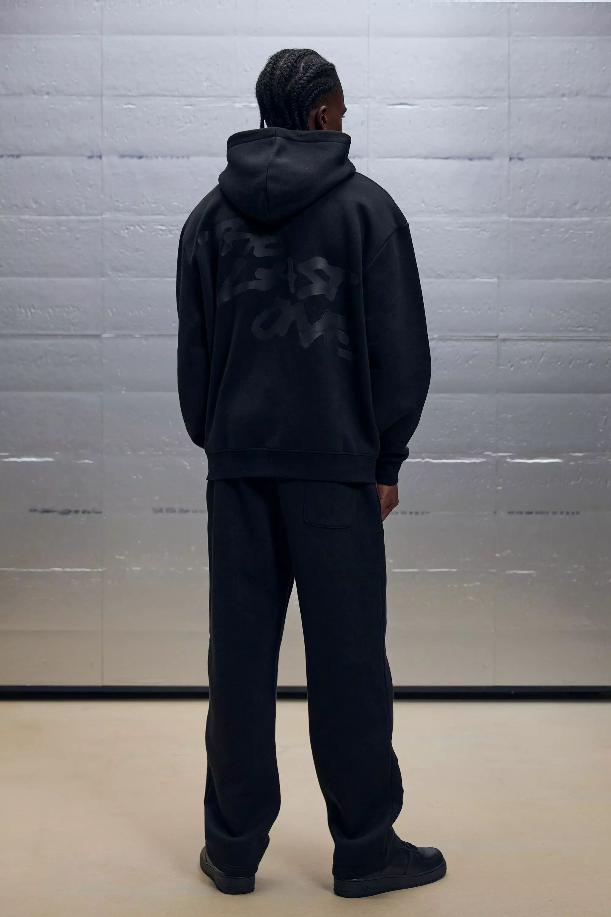 Kastiger Oversize Hoodie mit The Last One Print, Black alternatives Bild