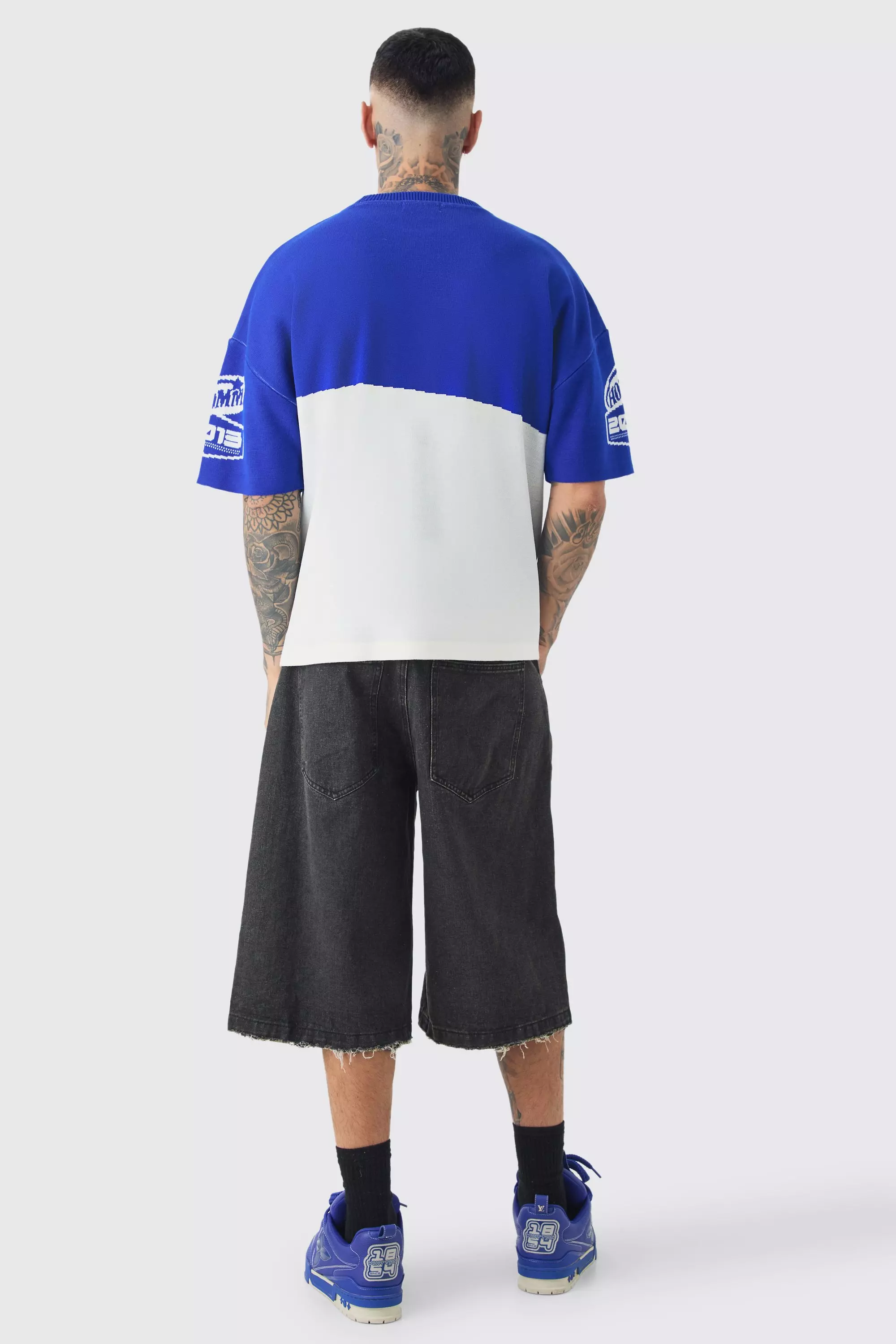 Tall - T-shirt oversize en maille, Cobalt autre image
