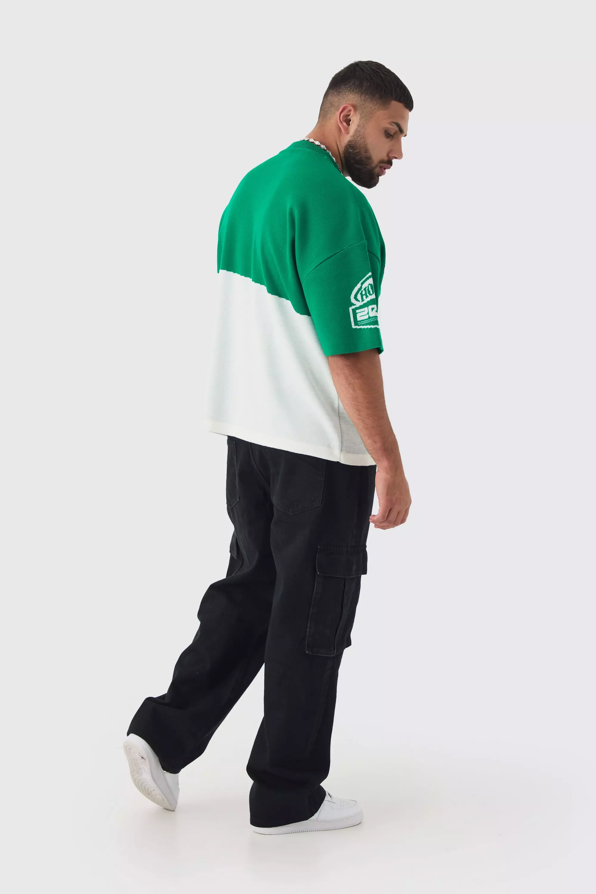 Green Plus Oversized Moto Knitted T-shirt alternative image