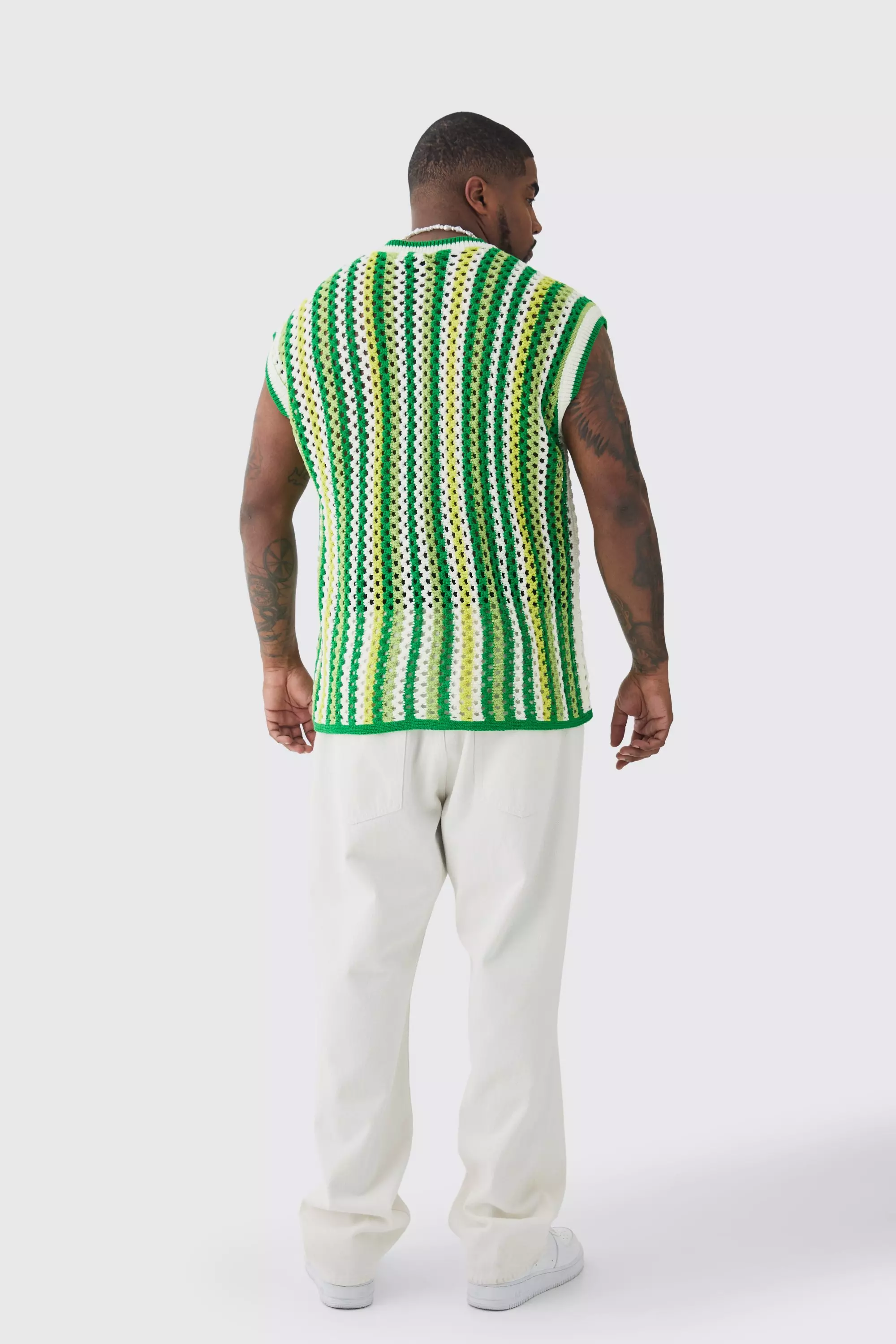 Plus Oversize Häkel-Tanktop, Green alternatives Bild